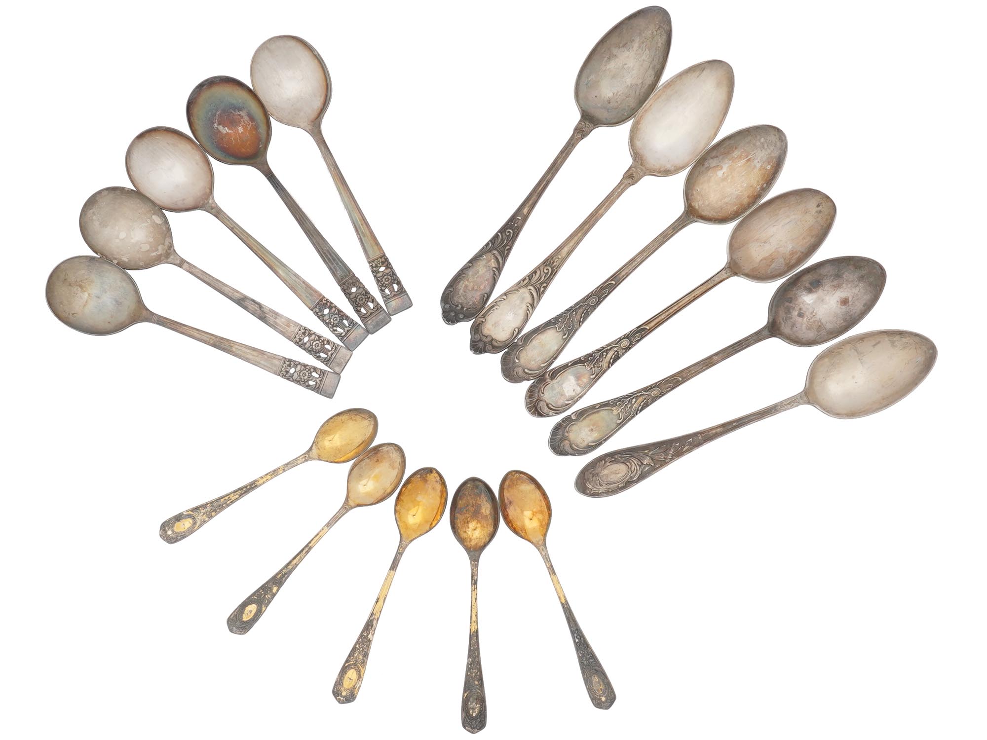 SOVIET NICKEL SILVER AND ONEIDA COMMUNITY SPOONS PIC-0