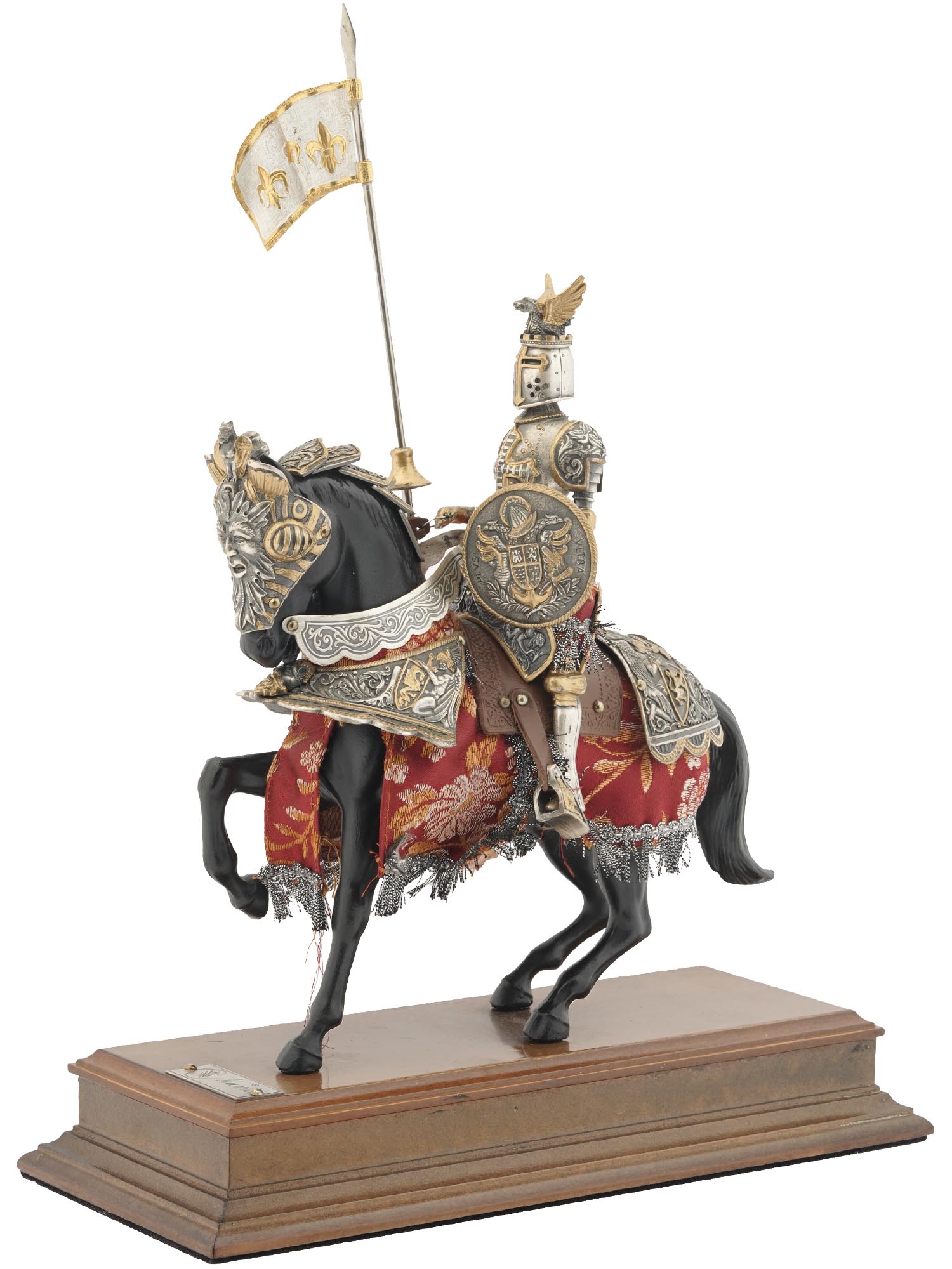 MOUNTED MEDIEVAL KNIGHT ON HORSE FIGURE BY MARTO PIC-0