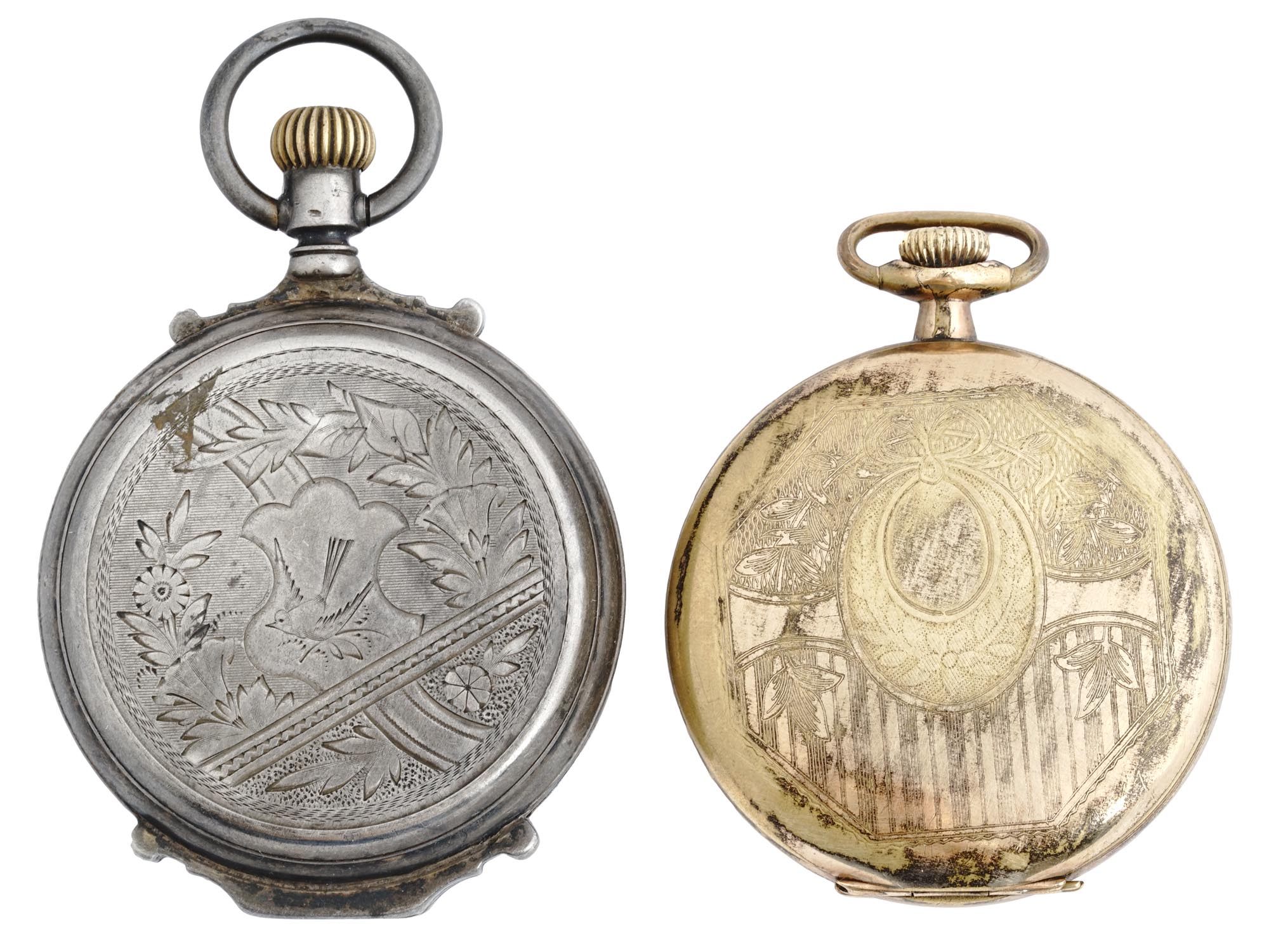 800 MEDITERRANEAN SILVER POCKET WATCHES IN CASES PIC-1