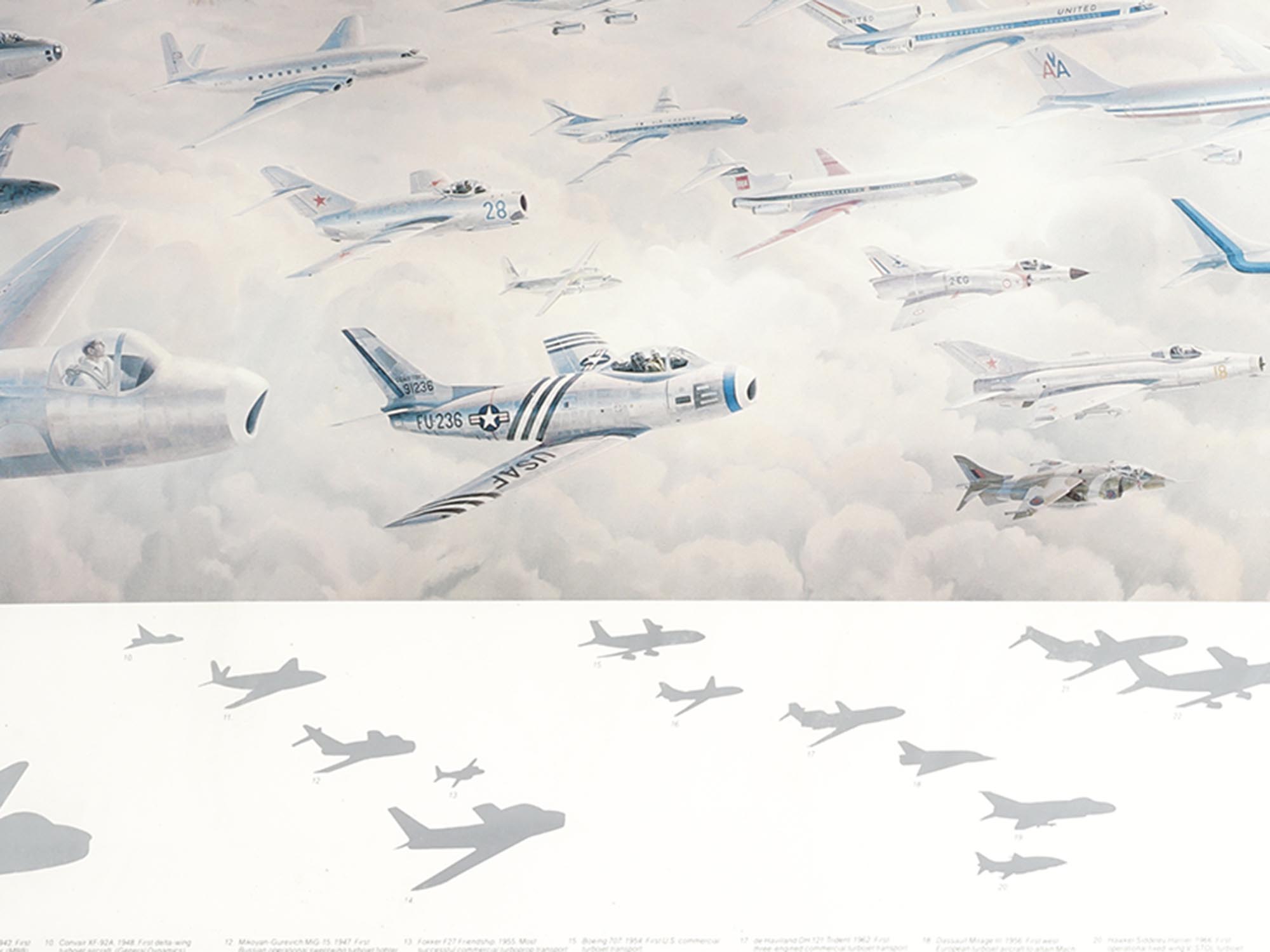 EVOLUTION OF JET AVIATION PRINT BY KEITH FERRIS PIC-1