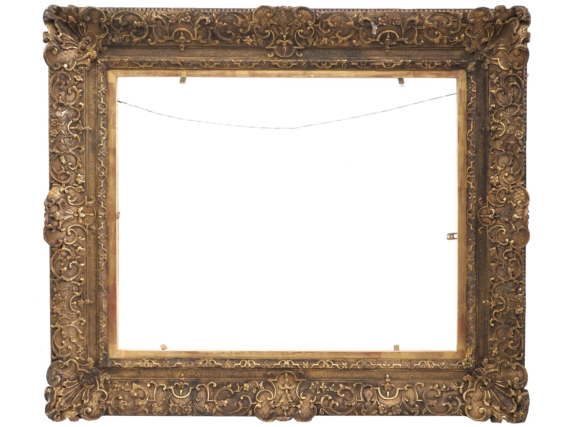 ANTIQUE FRENCH ORNATE GILT WOODEN PICTURE FRAME PIC-0