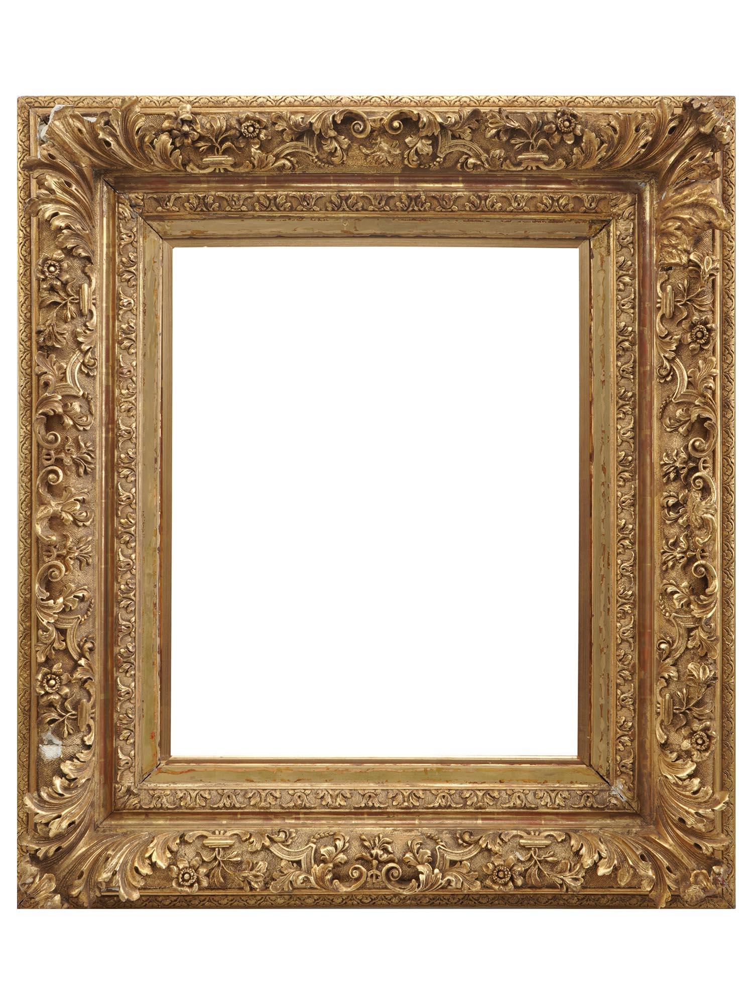 ANTIQUE ORNATE GILT WOODEN PICTURE FRAME PIC-0