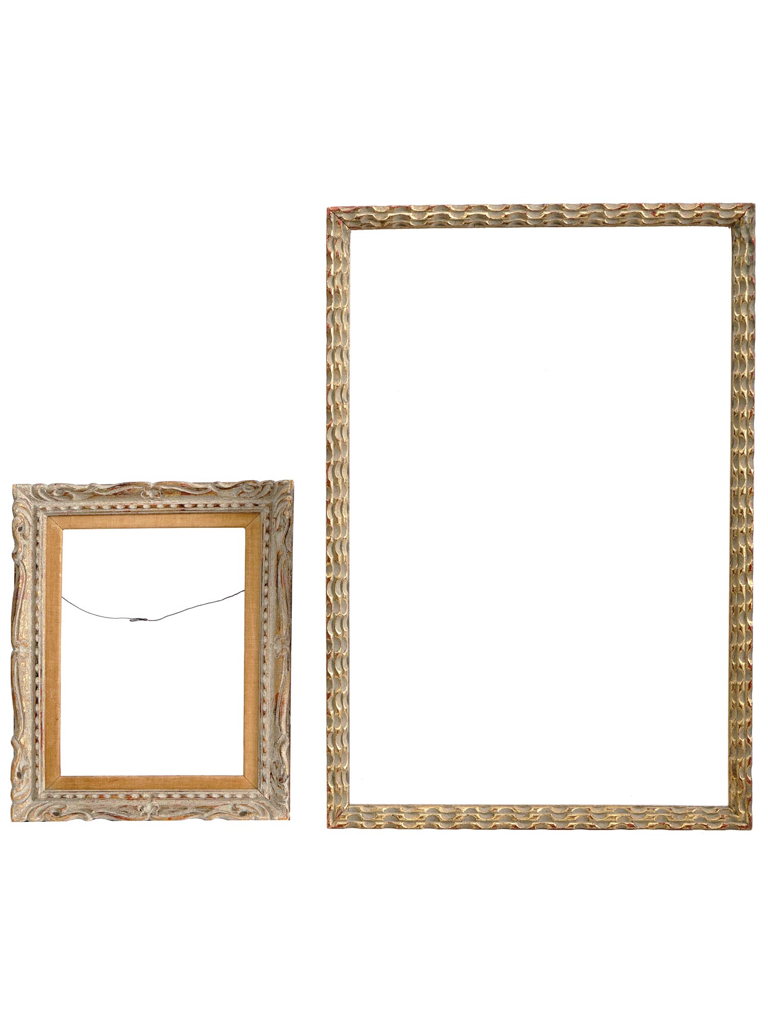 CONTINENTAL SCHOOL HAND CARVED GILT WOODEN FRAMES PIC-0