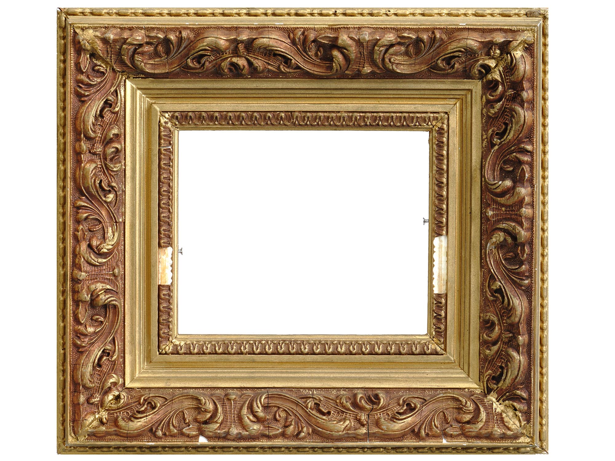 ANTIQUE EUROPEAN SCHOOL CARVED GILT WOODEN FRAMES PIC-2