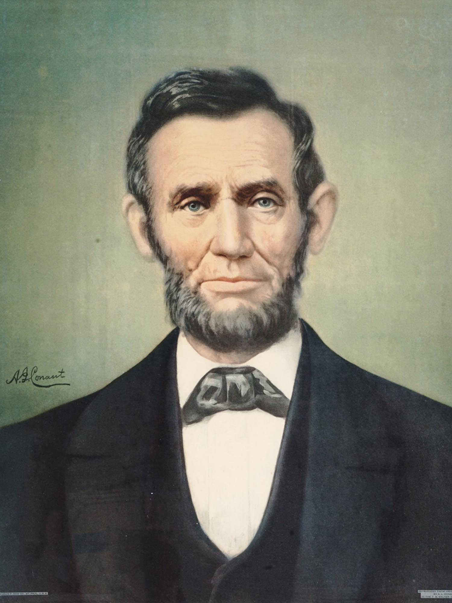 LINCOLN PRINT FROM THE ORIGINAL CANVAS BY CONANT PIC-1