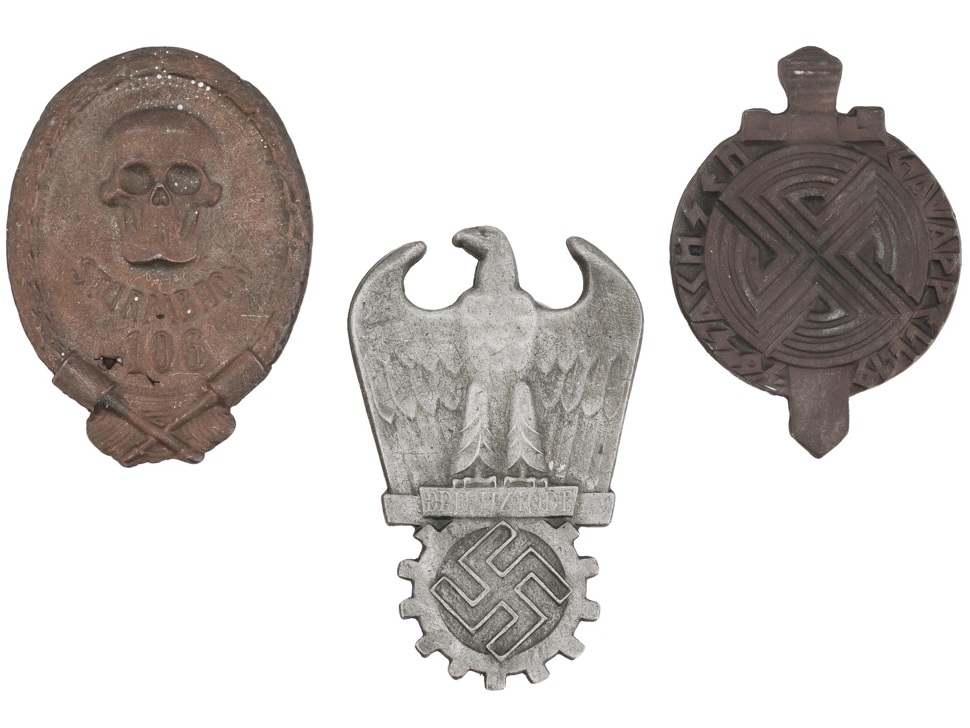 WWI STORMTROOPER AND WWII NAZI GERMAN BADGES PIC-0