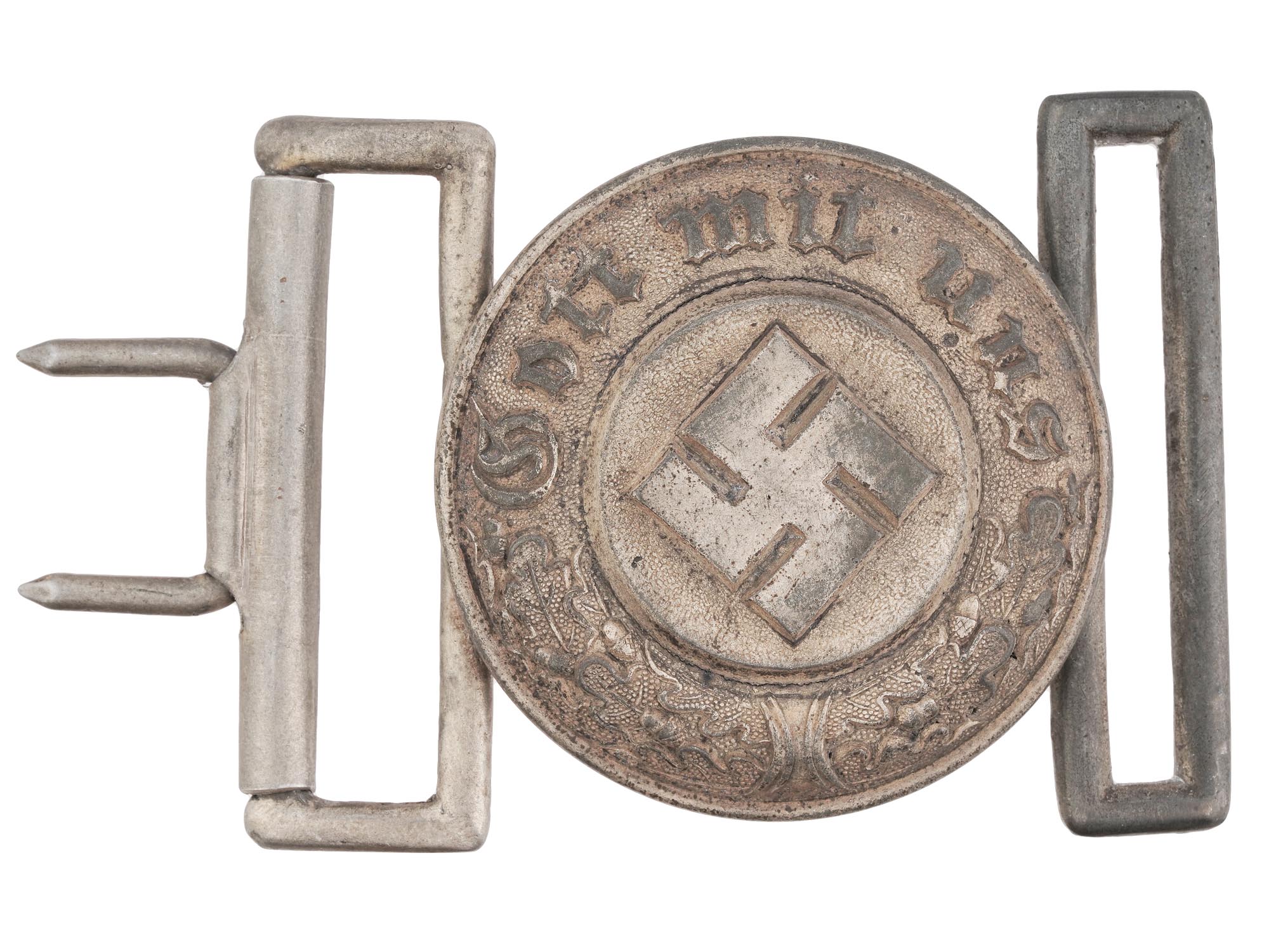 WWII NAZI GERMAN POLICE OFFICERS BELT BUCKLE PIC-0