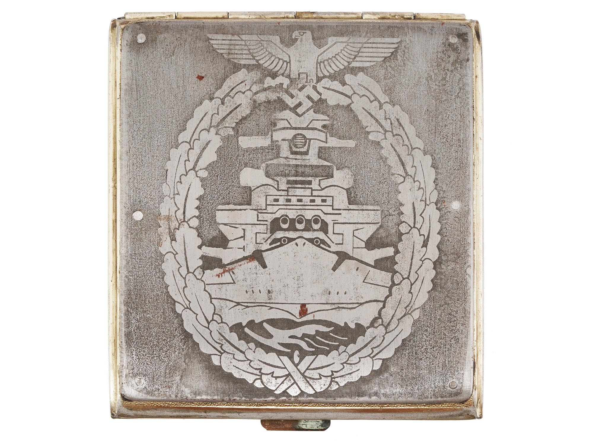 WWII NAZI GERMAN KRIEGSMARINE CIGARETTE CASE PIC-0