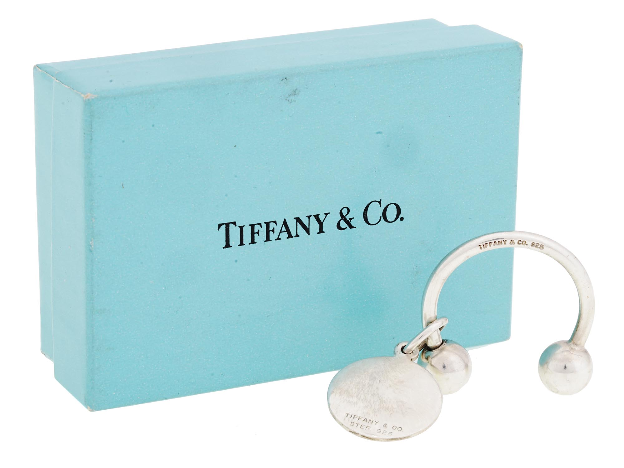 TIFFANY AND CO 925 STERLING SILVER CHARM KEY RING PIC-0