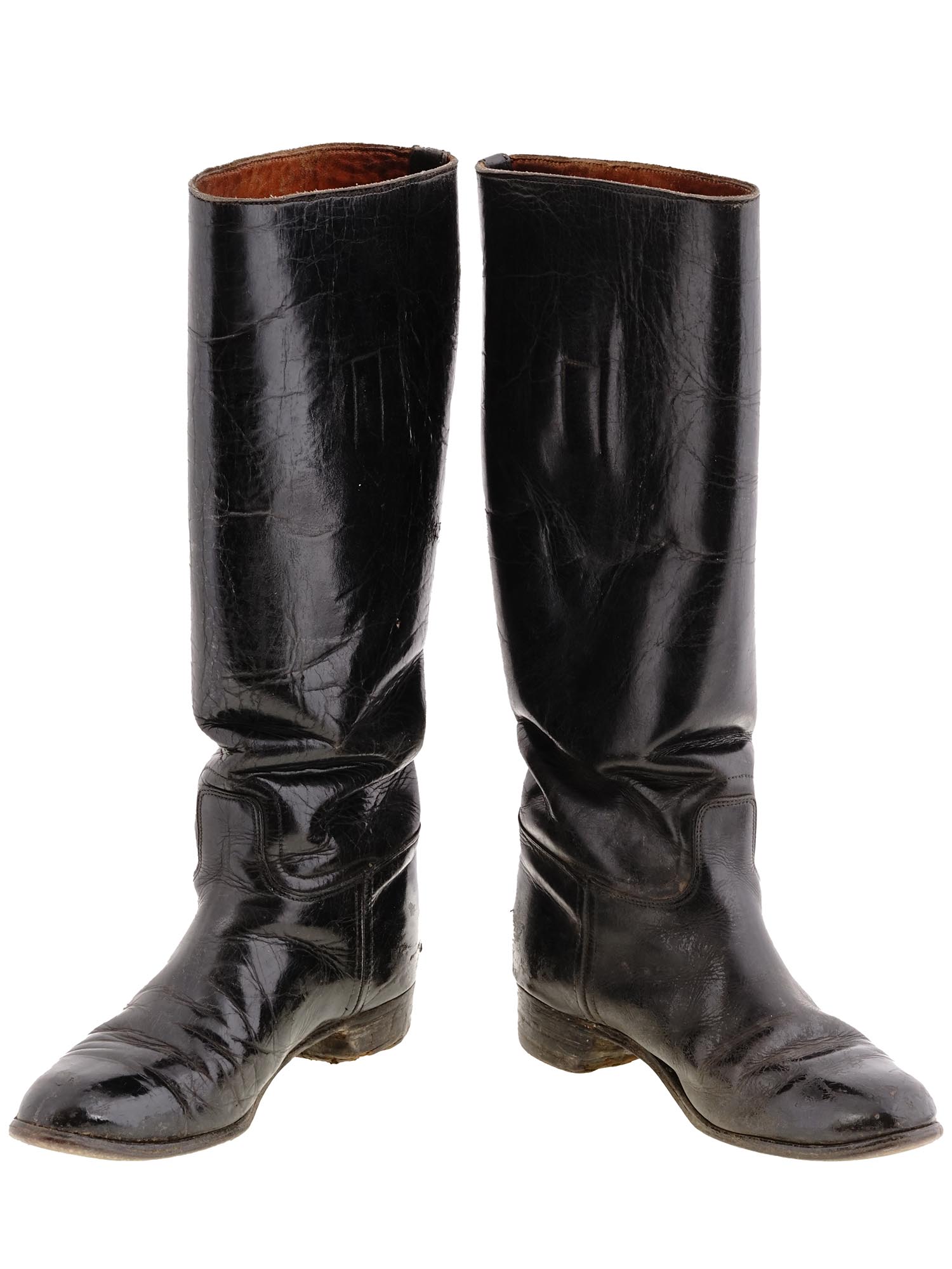 VINTAGE PAIR OF WOMENS LEATHER RIDING BOOTS PIC-2