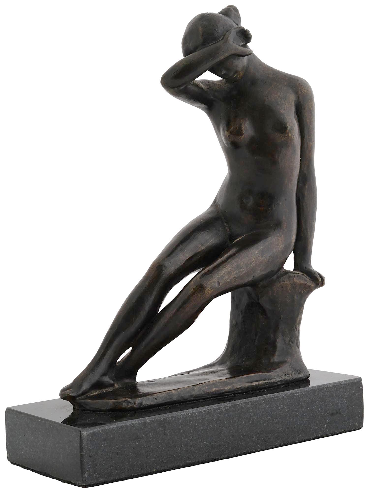 FEMALE NUDE BRONZE SCULPTURE BY ARISTIDE MAILLOL PIC-0