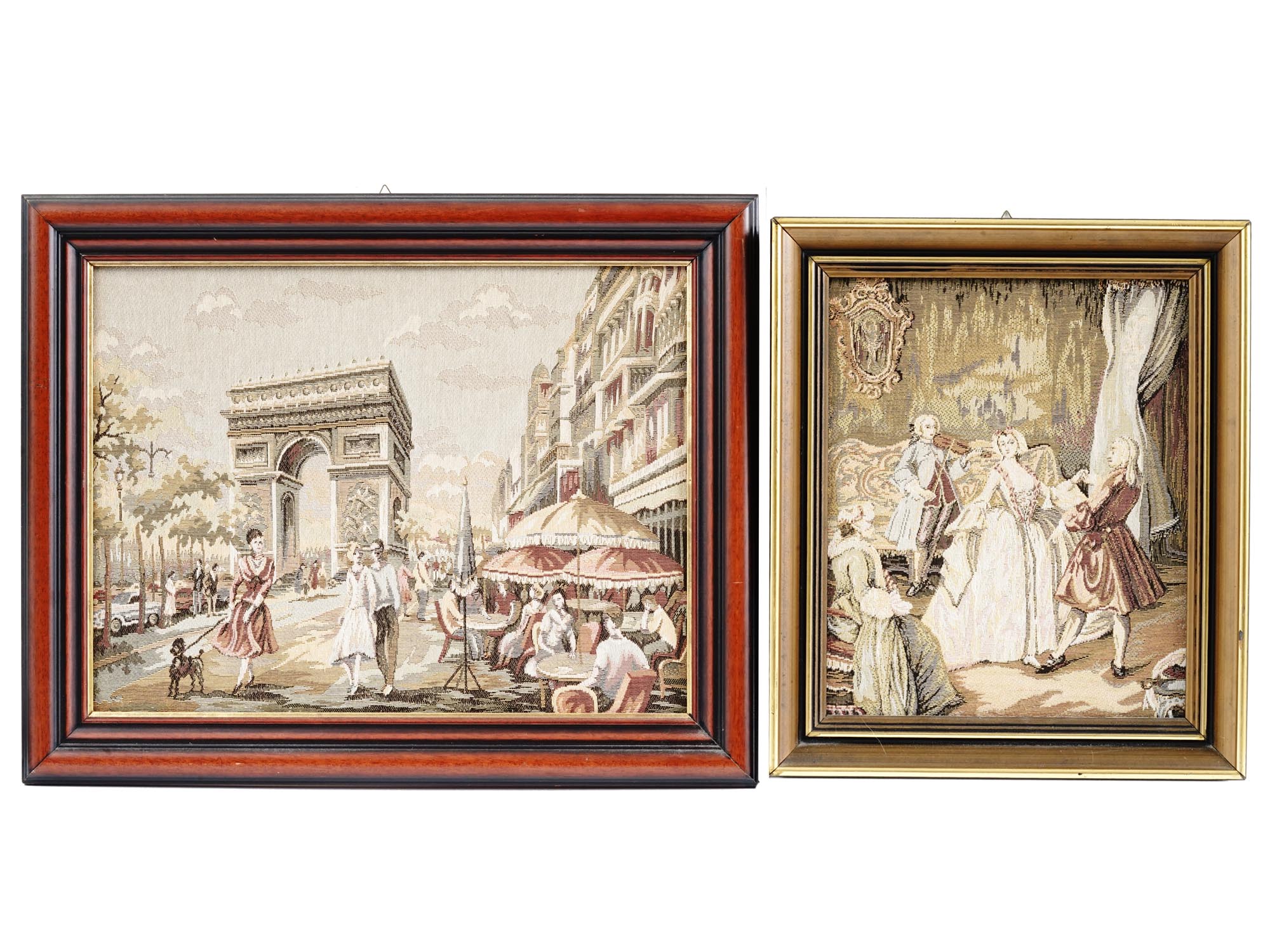 VINTAGE ITALIAN WALL DECOR TAPESTRIES FRAMED