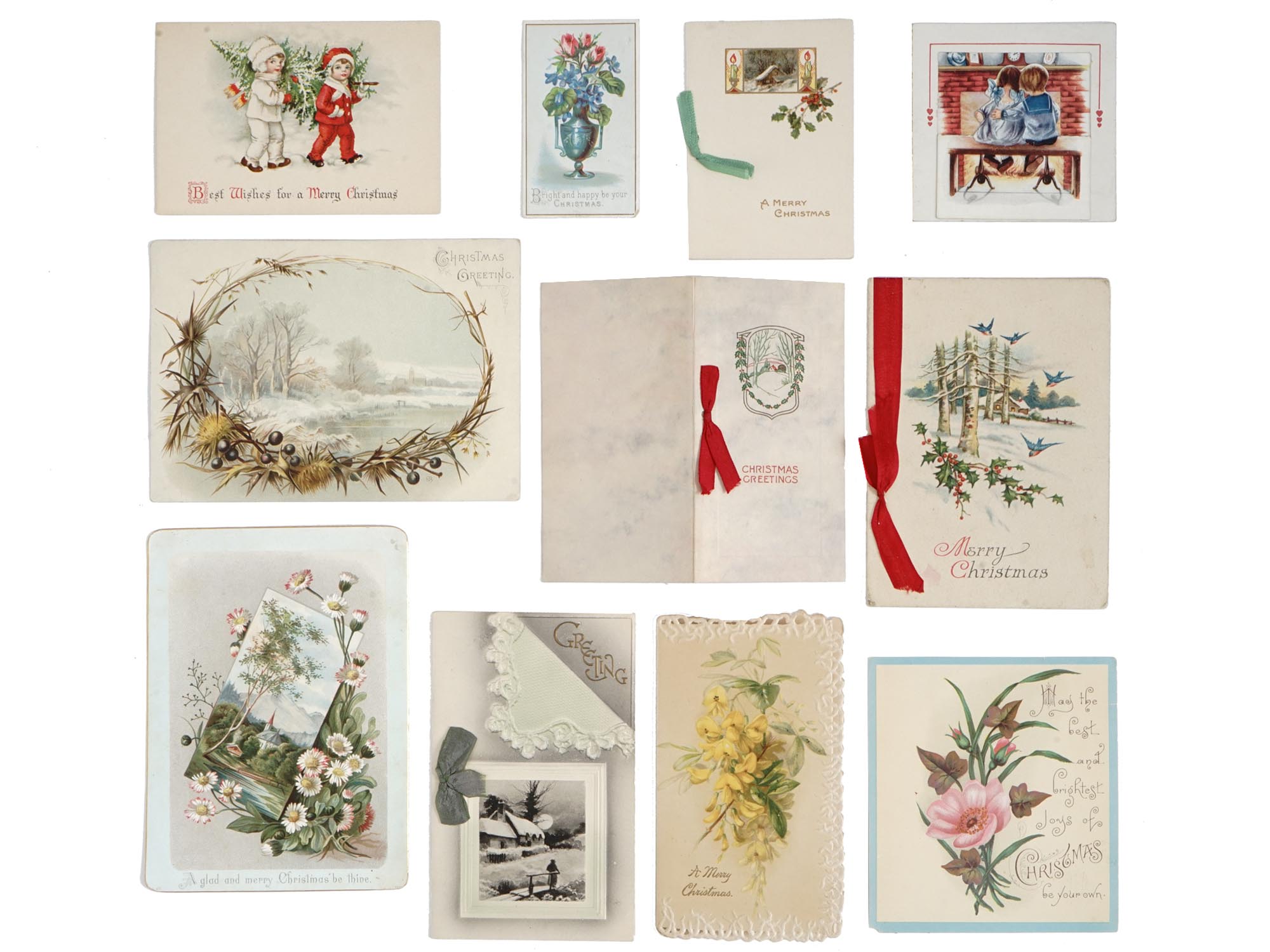 RARE ANTIQUE CHRISTMAS CARDS COLLECTION IN ALBUM PIC-4