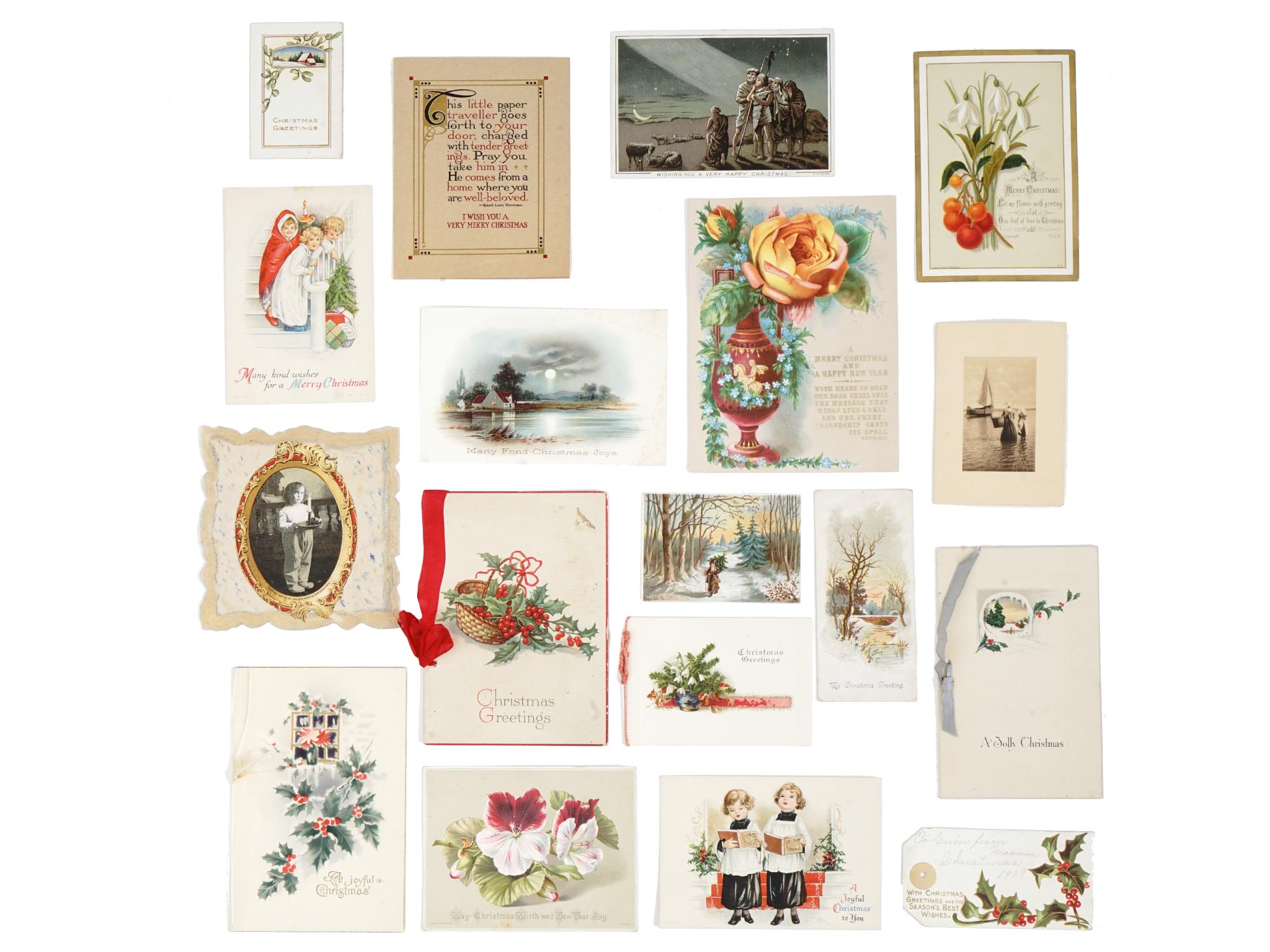 RARE ANTIQUE CHRISTMAS CARDS COLLECTION IN ALBUM PIC-5