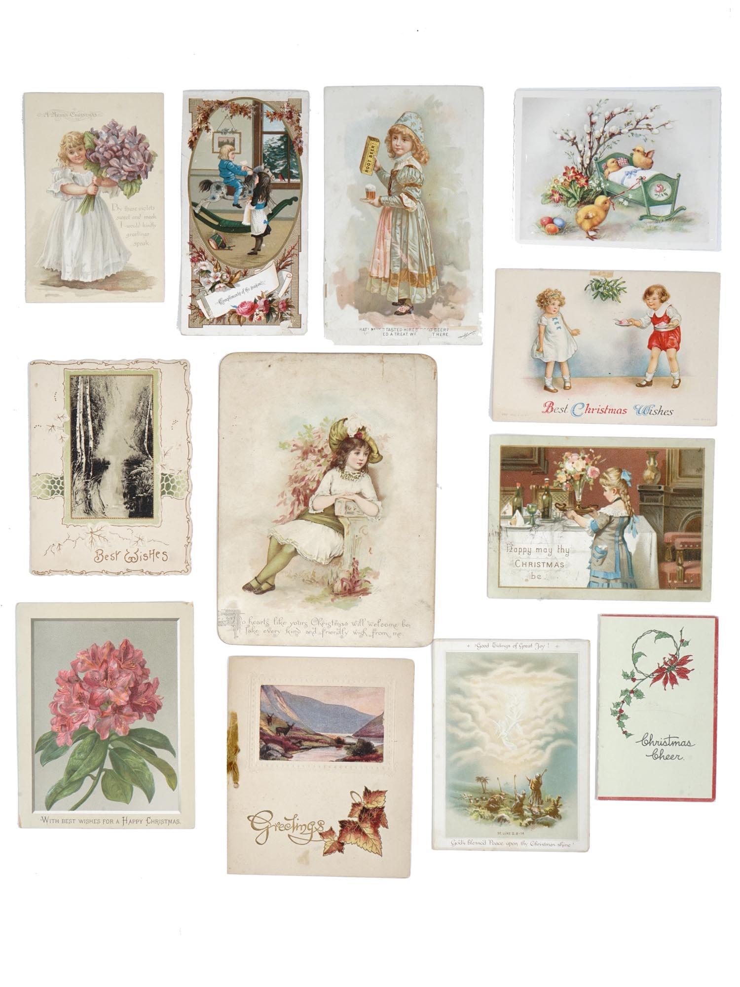 RARE ANTIQUE CHRISTMAS CARDS COLLECTION IN ALBUM PIC-8