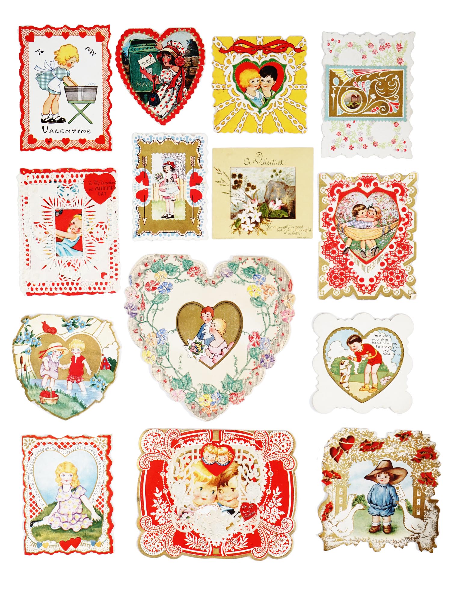 ANTIQUE VALENTINES DAY CARDS COLLECTION IN ALBUM PIC-5