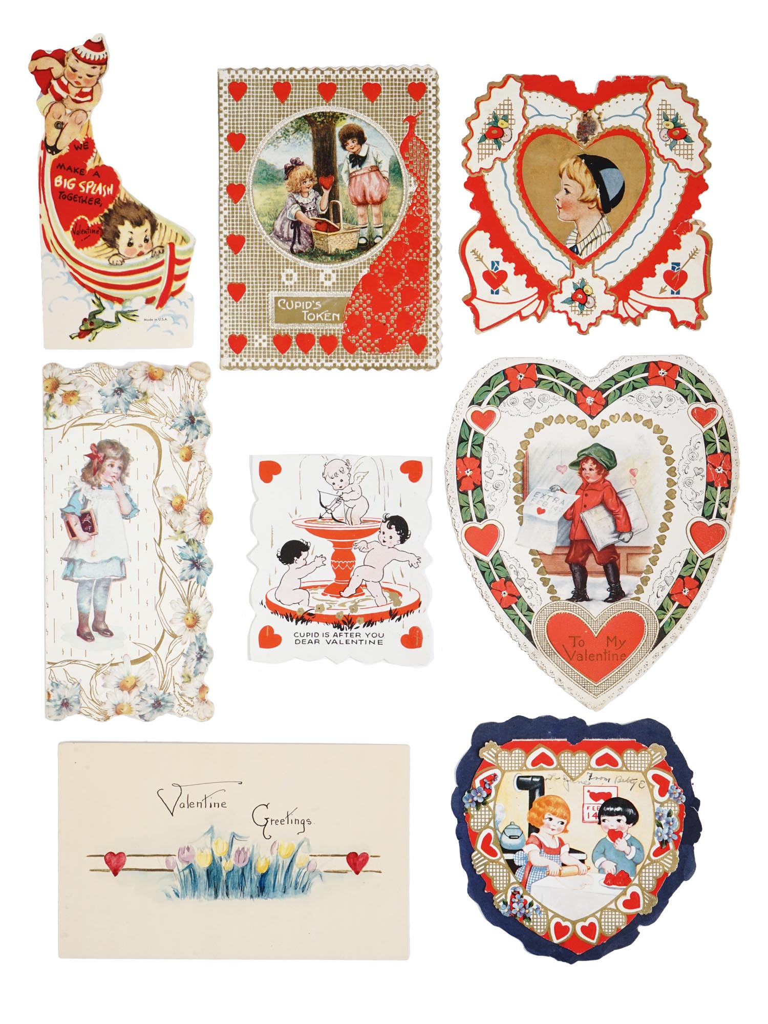 ANTIQUE VALENTINES DAY CARDS COLLECTION IN ALBUM PIC-6