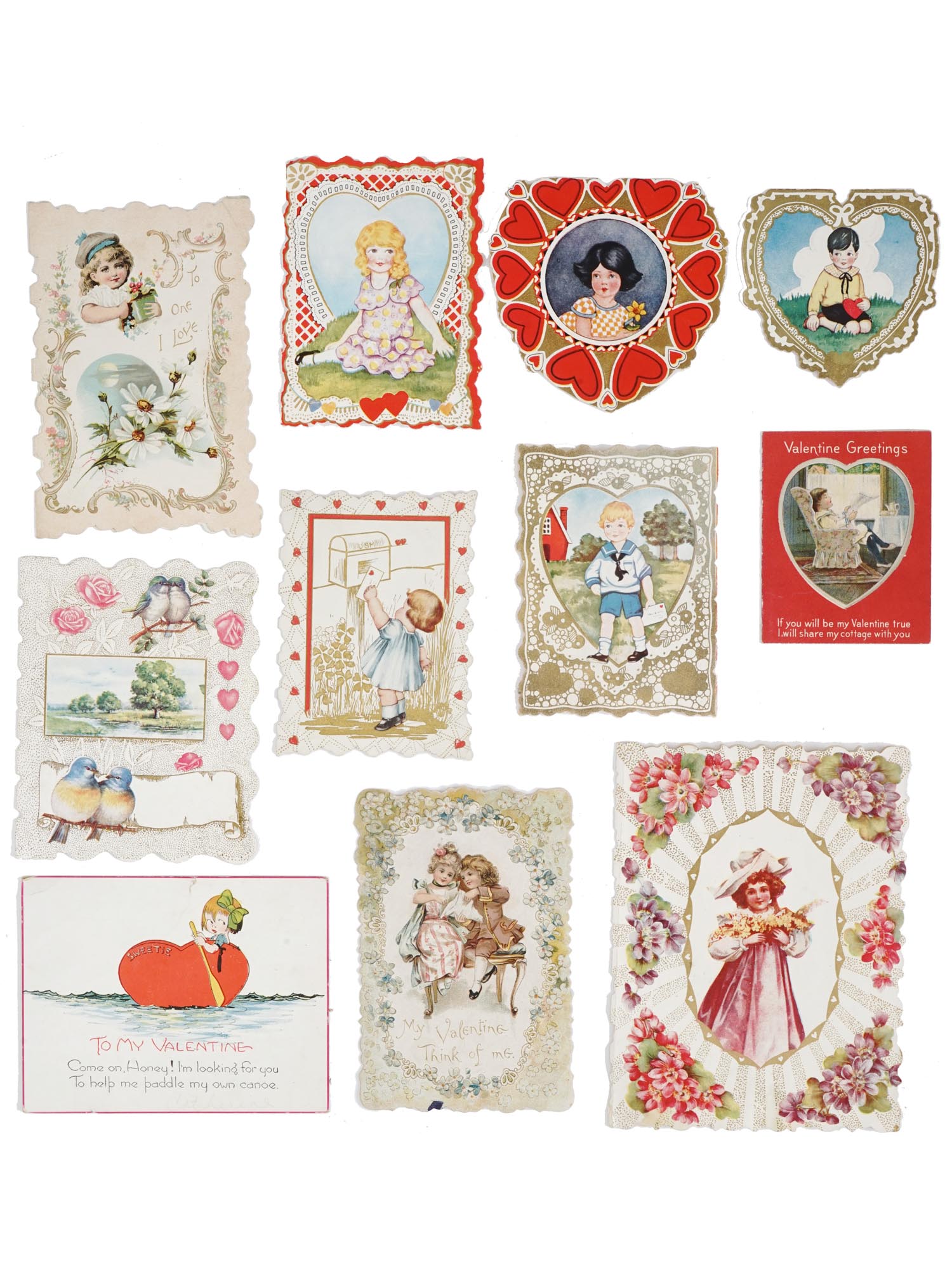 ANTIQUE VALENTINES DAY CARDS COLLECTION IN ALBUM PIC-7