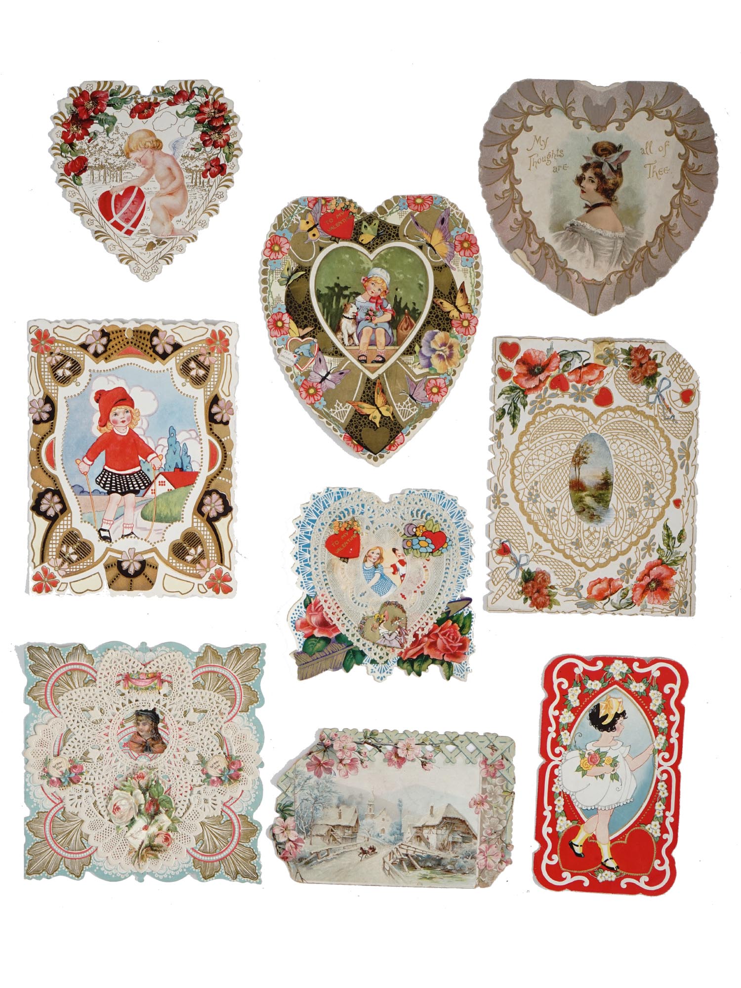 ANTIQUE VALENTINES DAY CARDS COLLECTION IN ALBUM PIC-8
