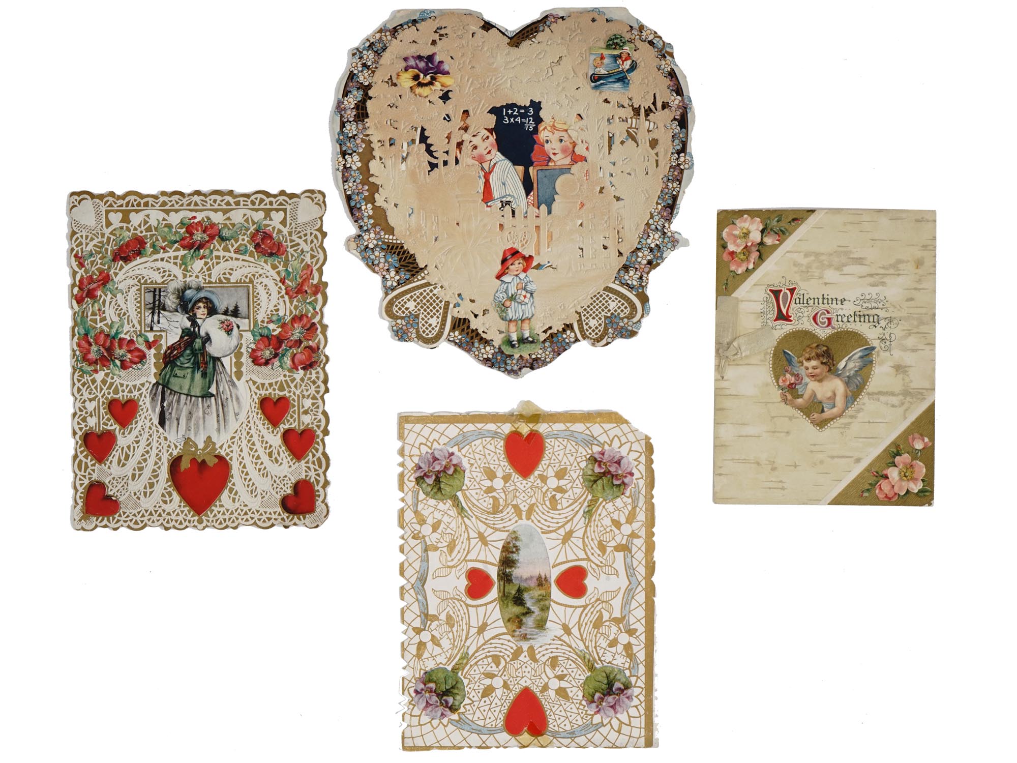 ANTIQUE VALENTINES DAY CARDS COLLECTION IN ALBUM PIC-13