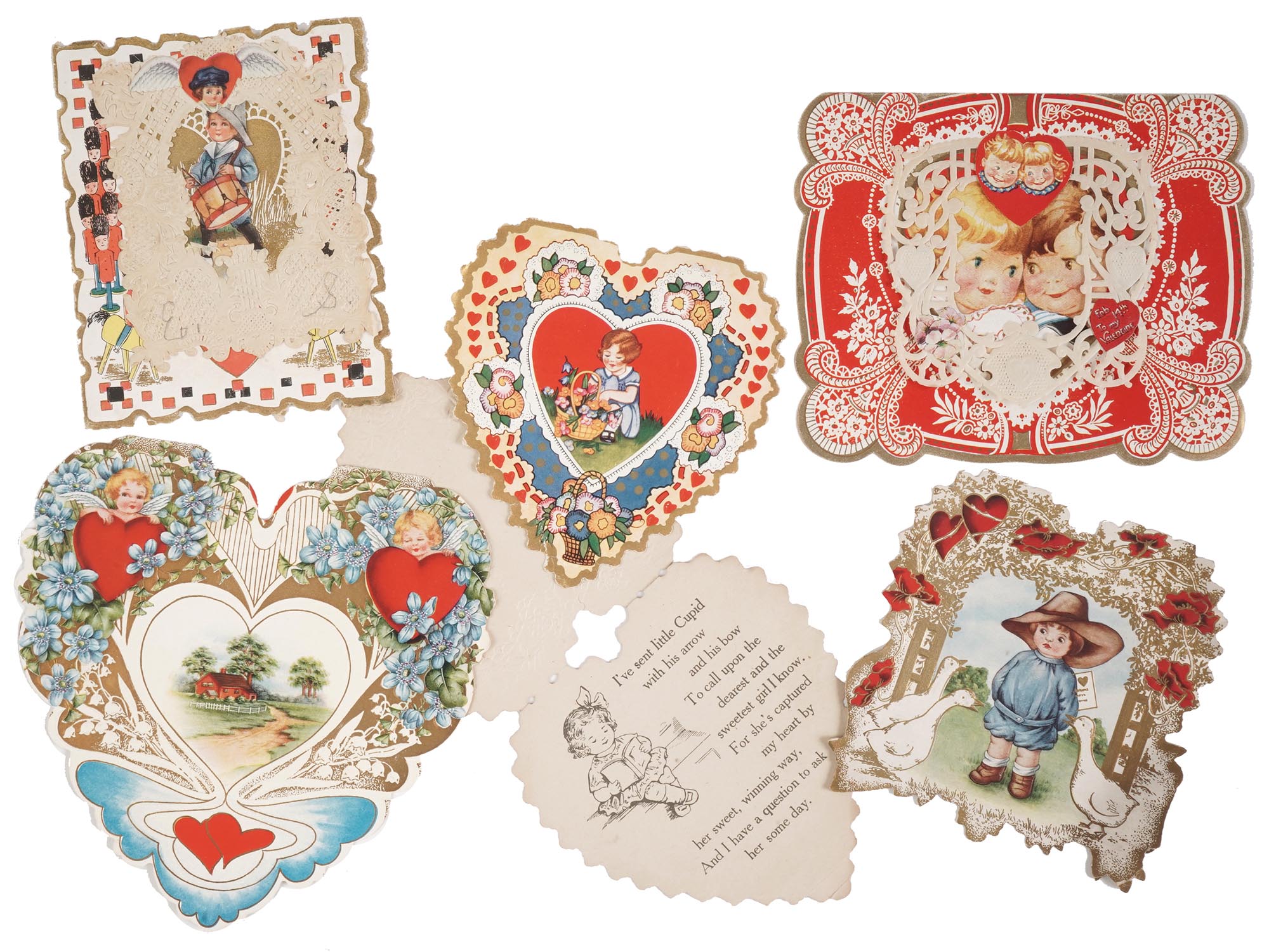 ANTIQUE VALENTINES DAY CARDS COLLECTION IN ALBUM PIC-15