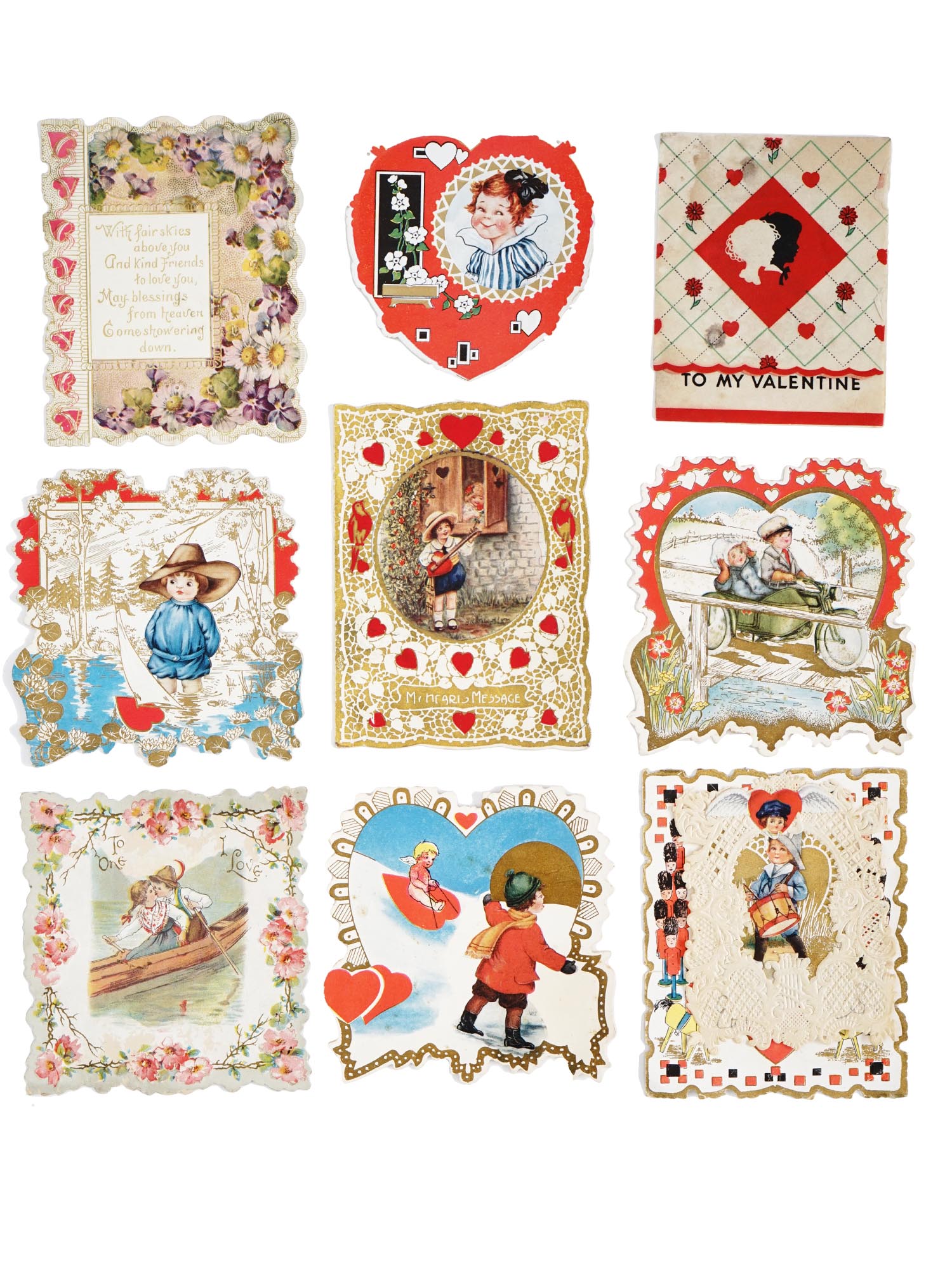 ANTIQUE VALENTINES DAY CARDS COLLECTION IN ALBUM PIC-3