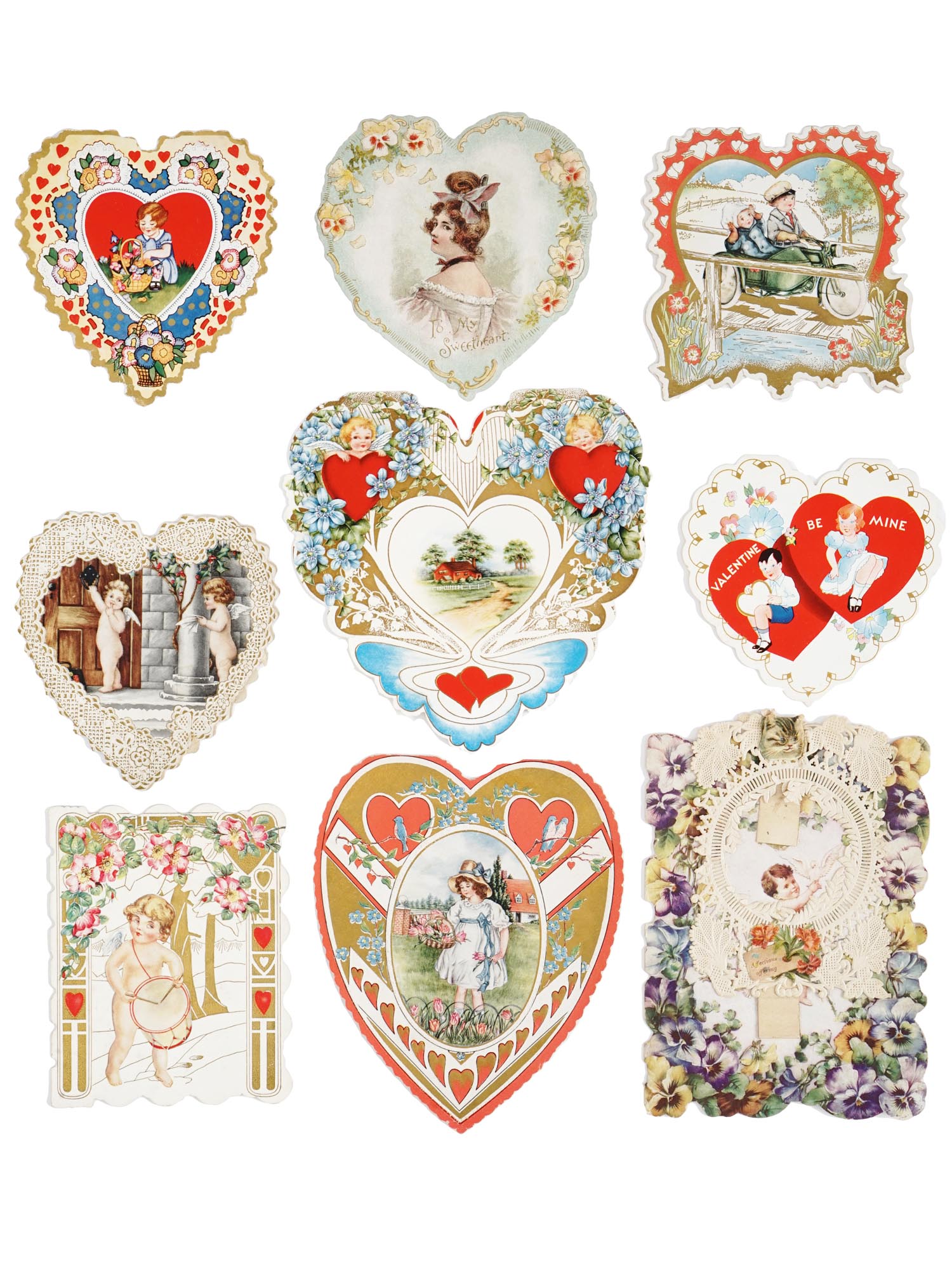 ANTIQUE VALENTINES DAY CARDS COLLECTION IN ALBUM PIC-4