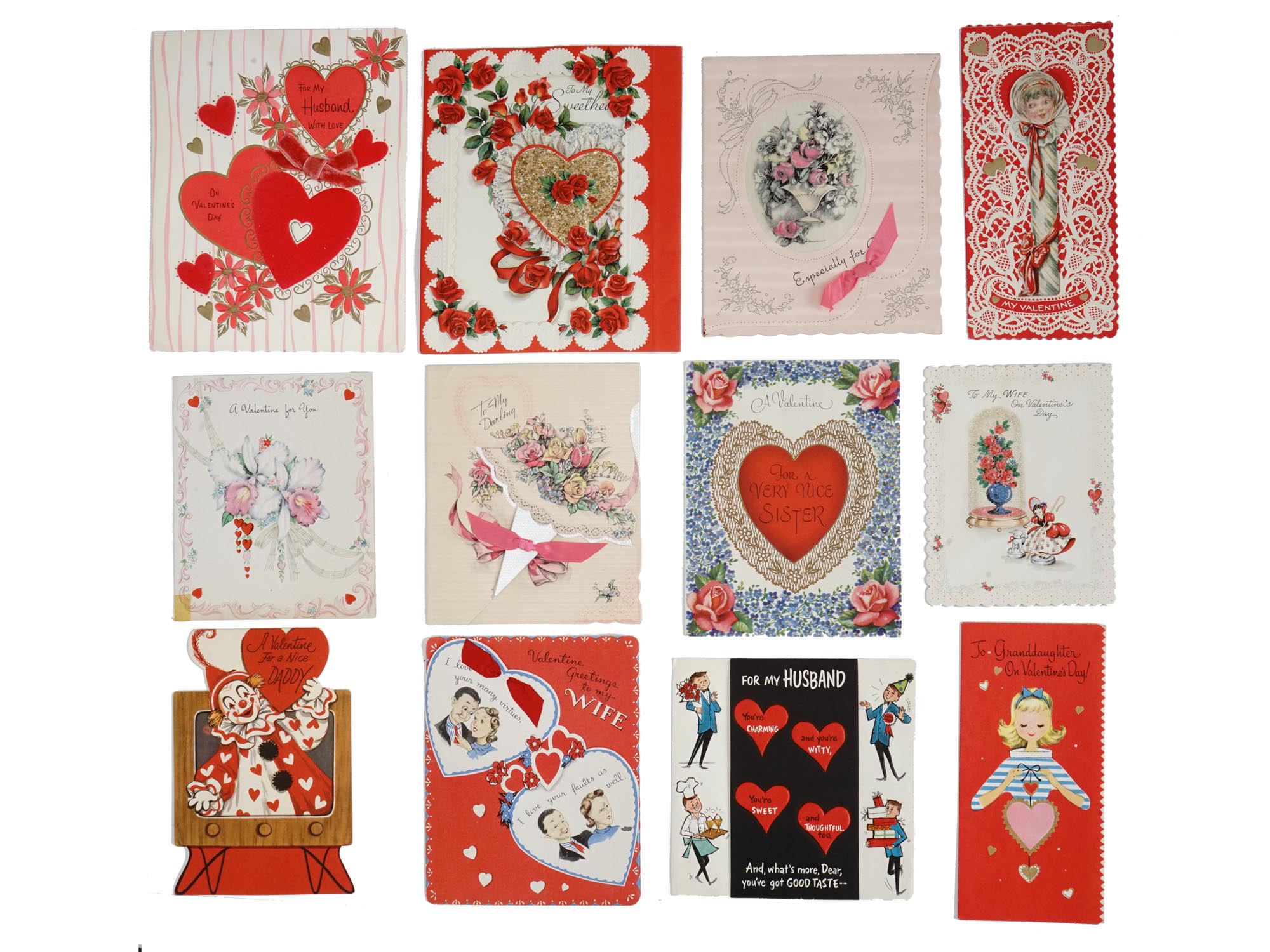 ANTIQUE VALENTINES DAY CARDS COLLECTION IN ALBUM PIC-1