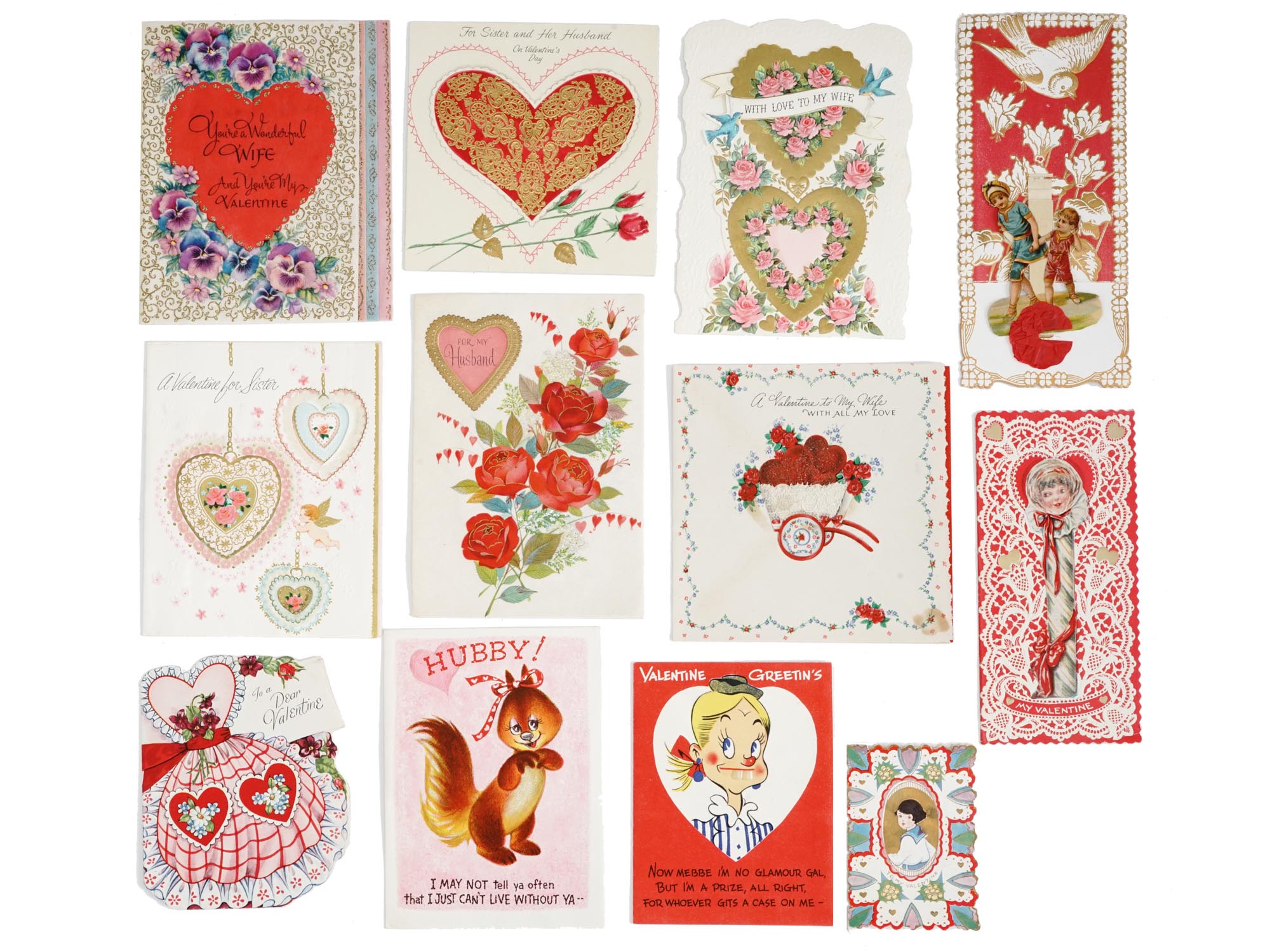 ANTIQUE VALENTINES DAY CARDS COLLECTION IN ALBUM PIC-2