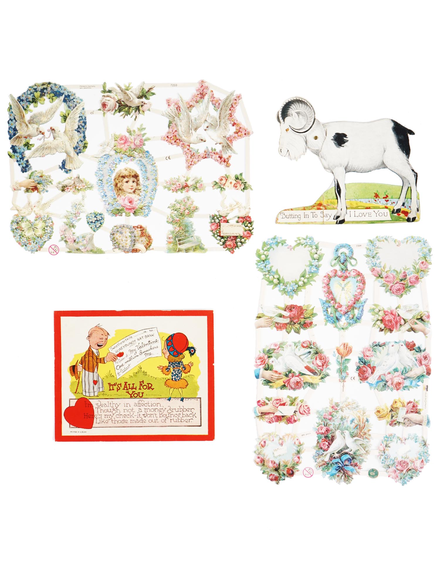 ANTIQUE VALENTINE AND CHRISTMAS CARDS COLLECTION PIC-4