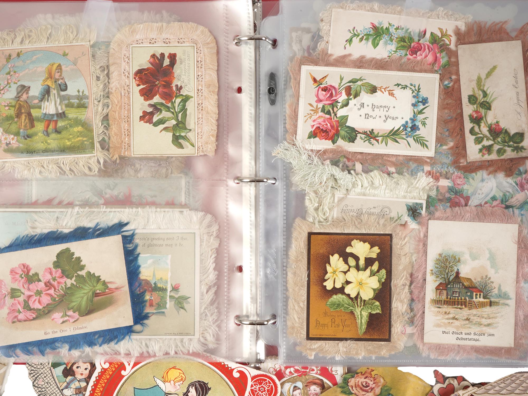 ANTIQUE VALENTINE AND CHRISTMAS CARDS COLLECTION PIC-6