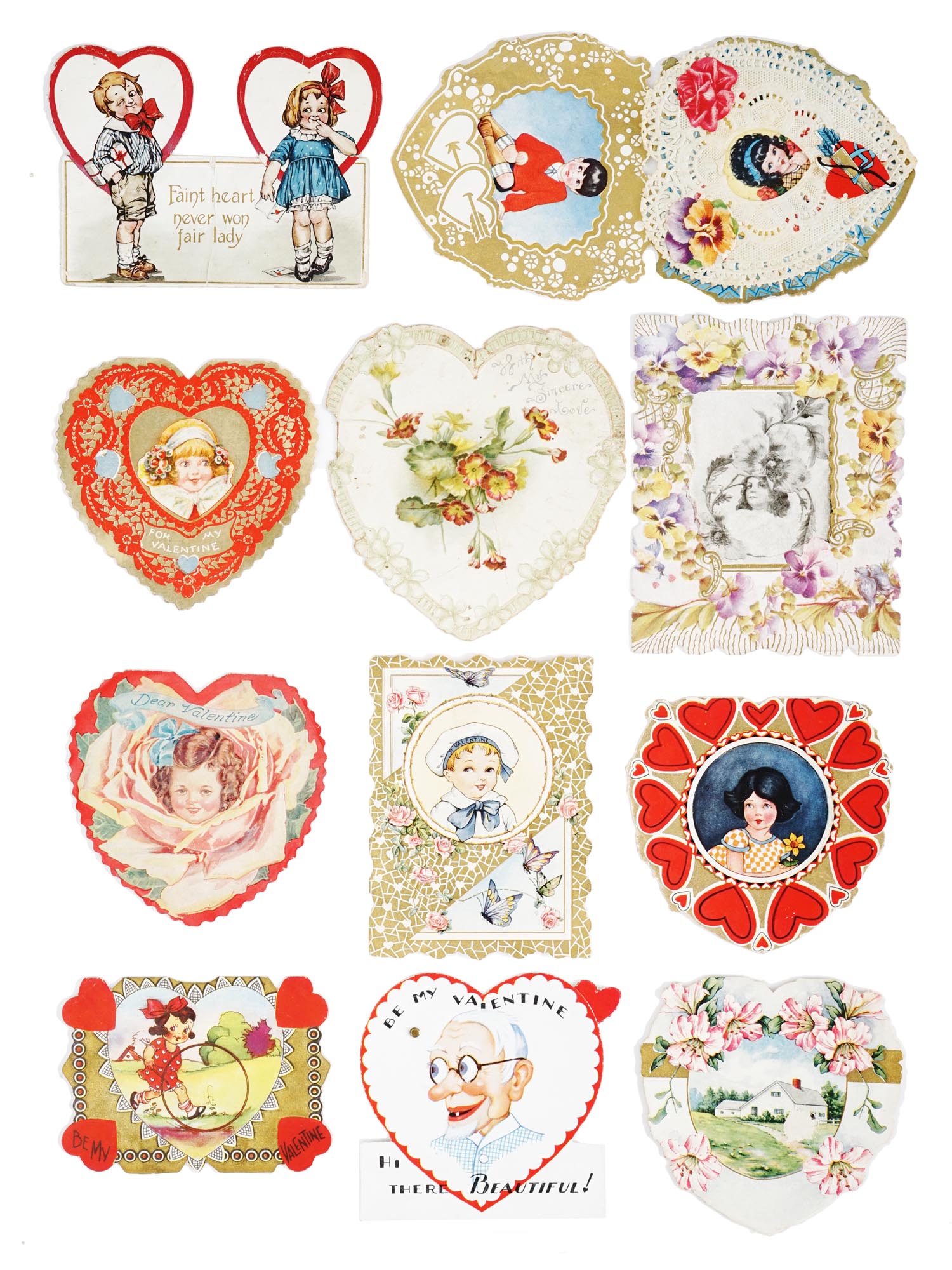 ANTIQUE VALENTINES DAY CARDS COLLECTION IN ALBUM PIC-8