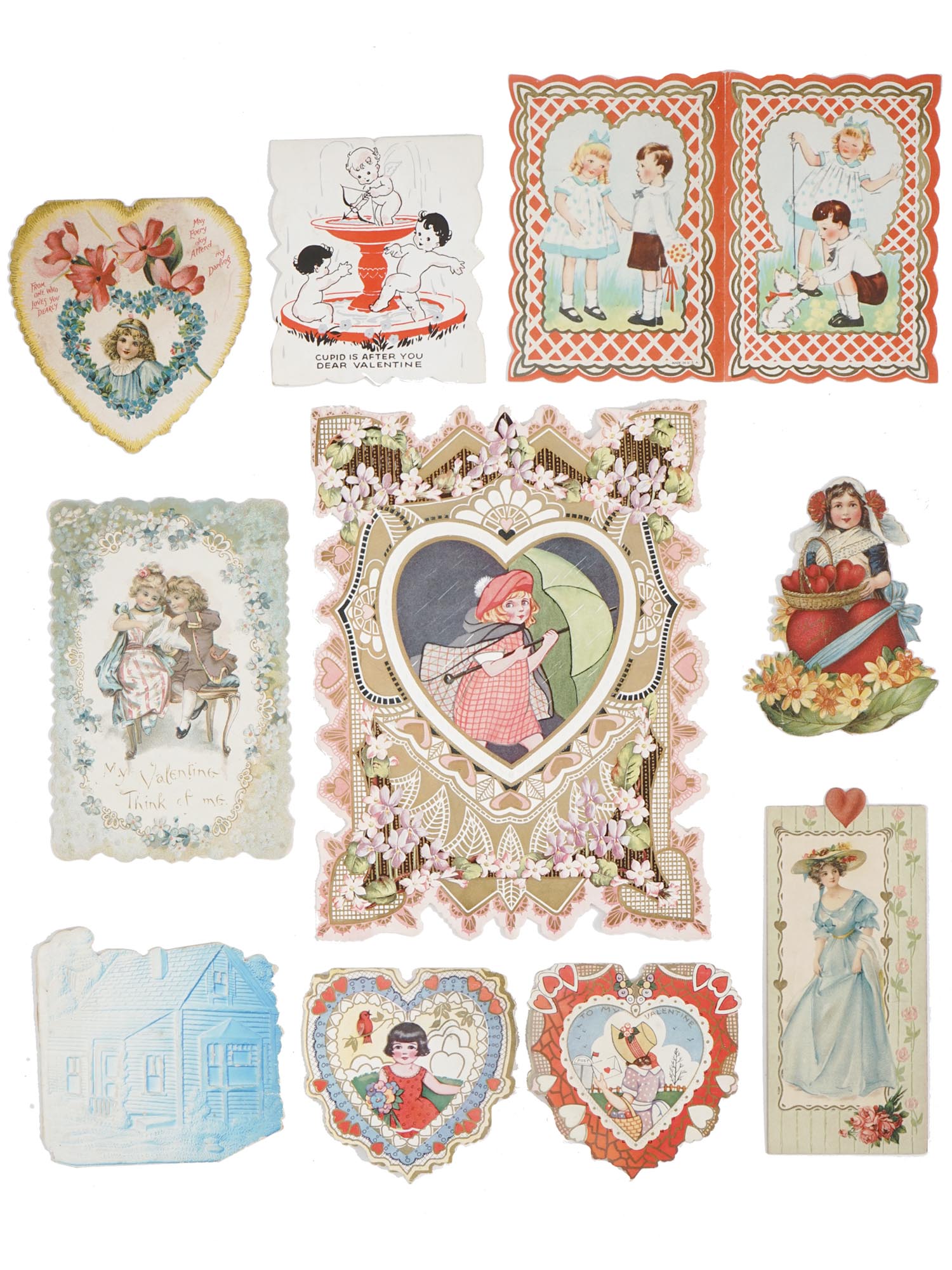 ANTIQUE VALENTINES DAY CARDS COLLECTION IN ALBUM PIC-5