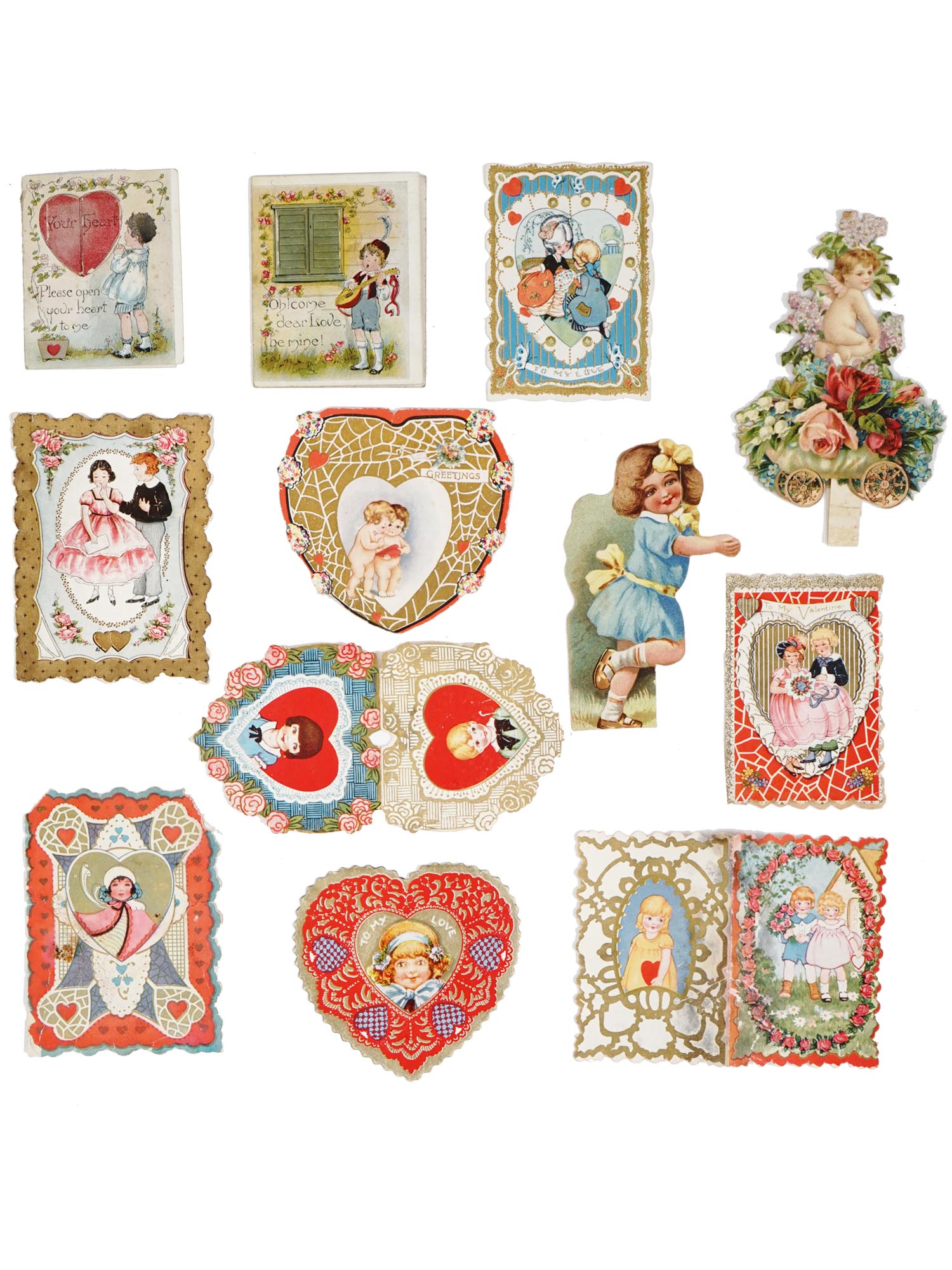 ANTIQUE VALENTINES DAY CARDS COLLECTION IN ALBUM PIC-7