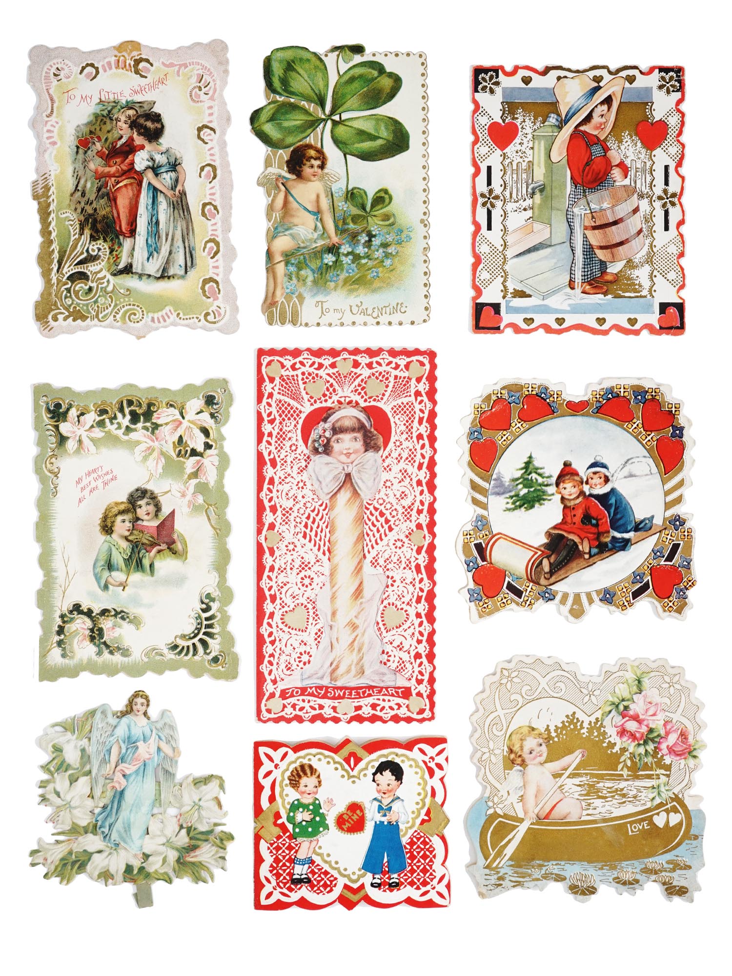 ANTIQUE VALENTINES DAY CARDS COLLECTION IN ALBUM PIC-11