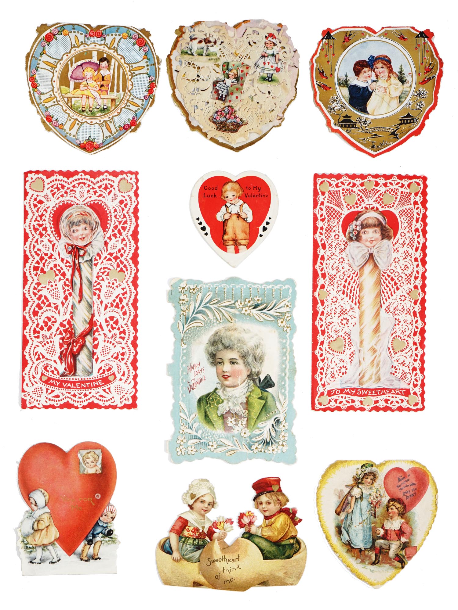 ANTIQUE VALENTINES DAY CARDS COLLECTION IN ALBUM PIC-10