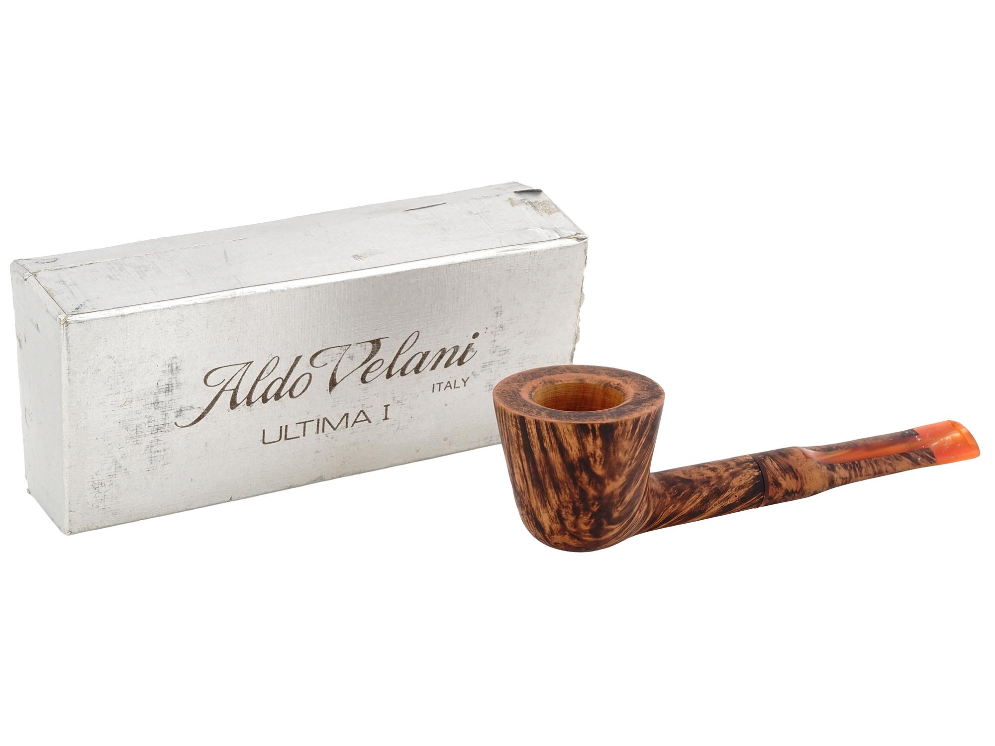 ITALIAN ALDO VELANI HAND CARVED WOOD SMOKING PIPE PIC-0