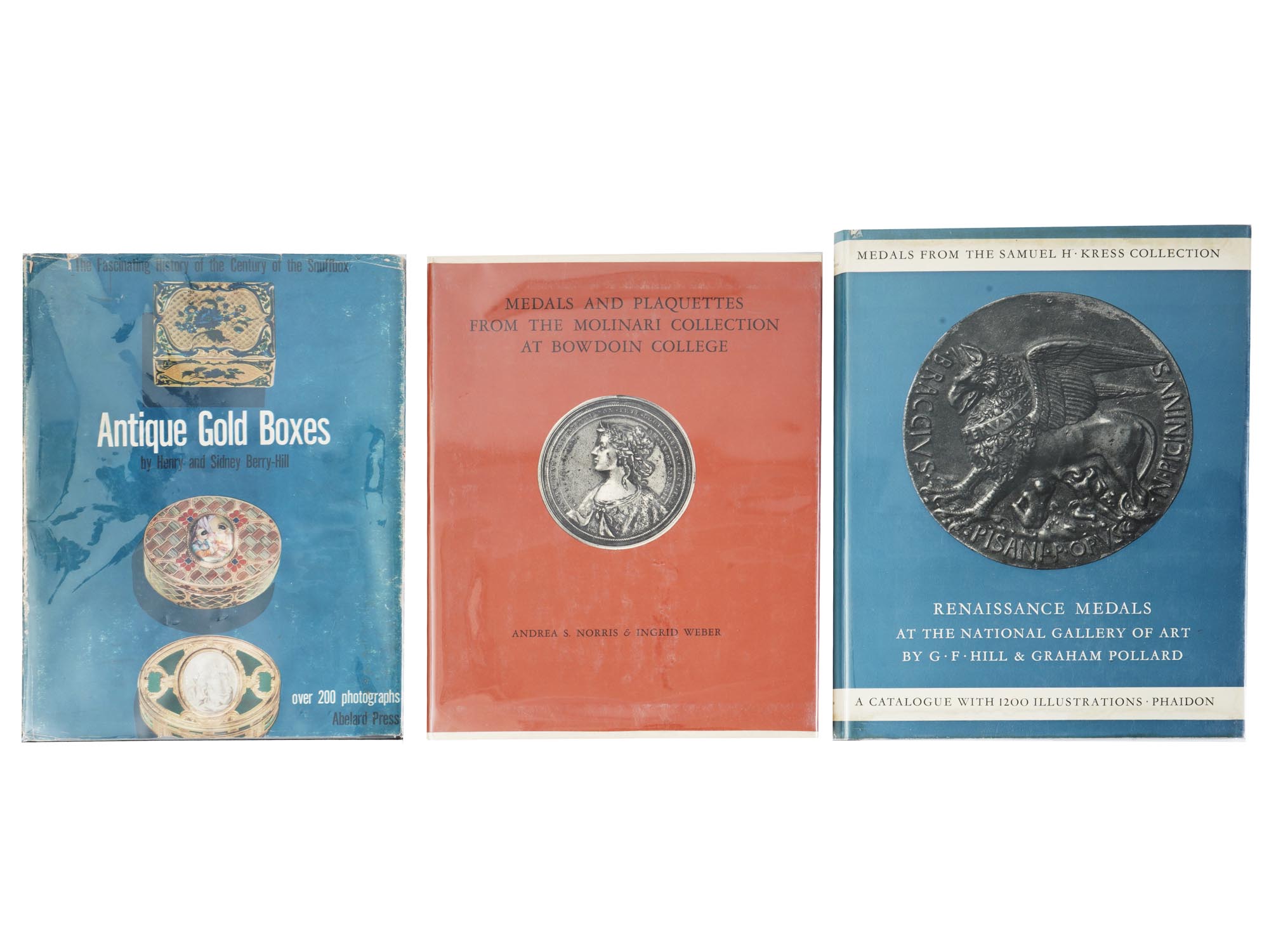 VINTAGE ART BOOKS AND MEDAL COLLECTION CATALOGUES PIC-0