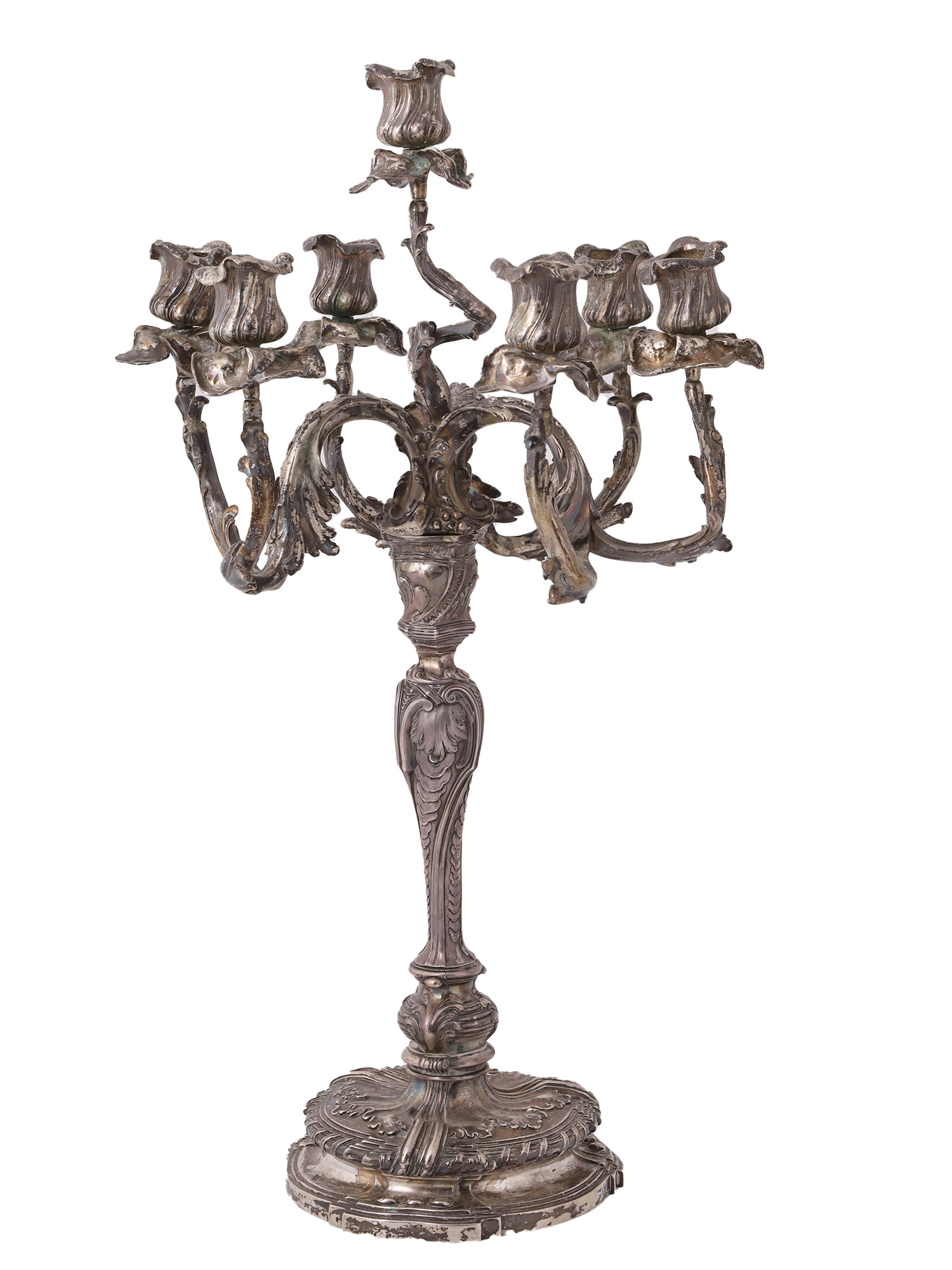 LAZARUS POSEN WITWE, GERMAN SILVER CANDELABRAS PIC-2