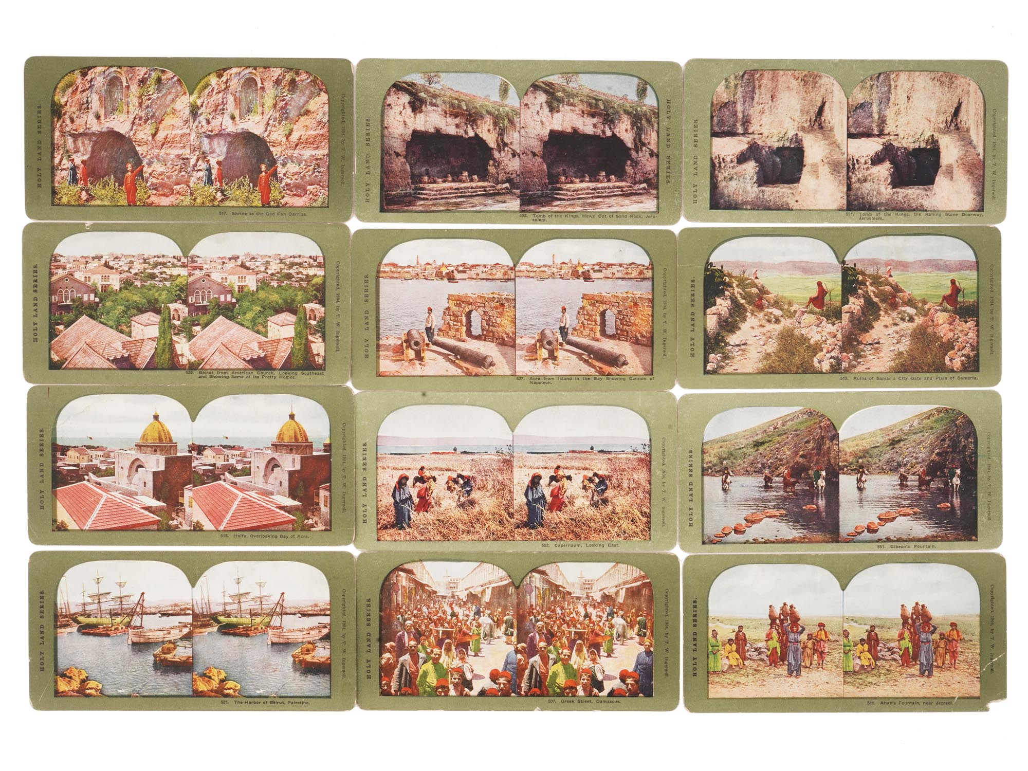 ANTIQUE STEREOVIEW POSTCARDS VIEWS OF PALESTINE PIC-1