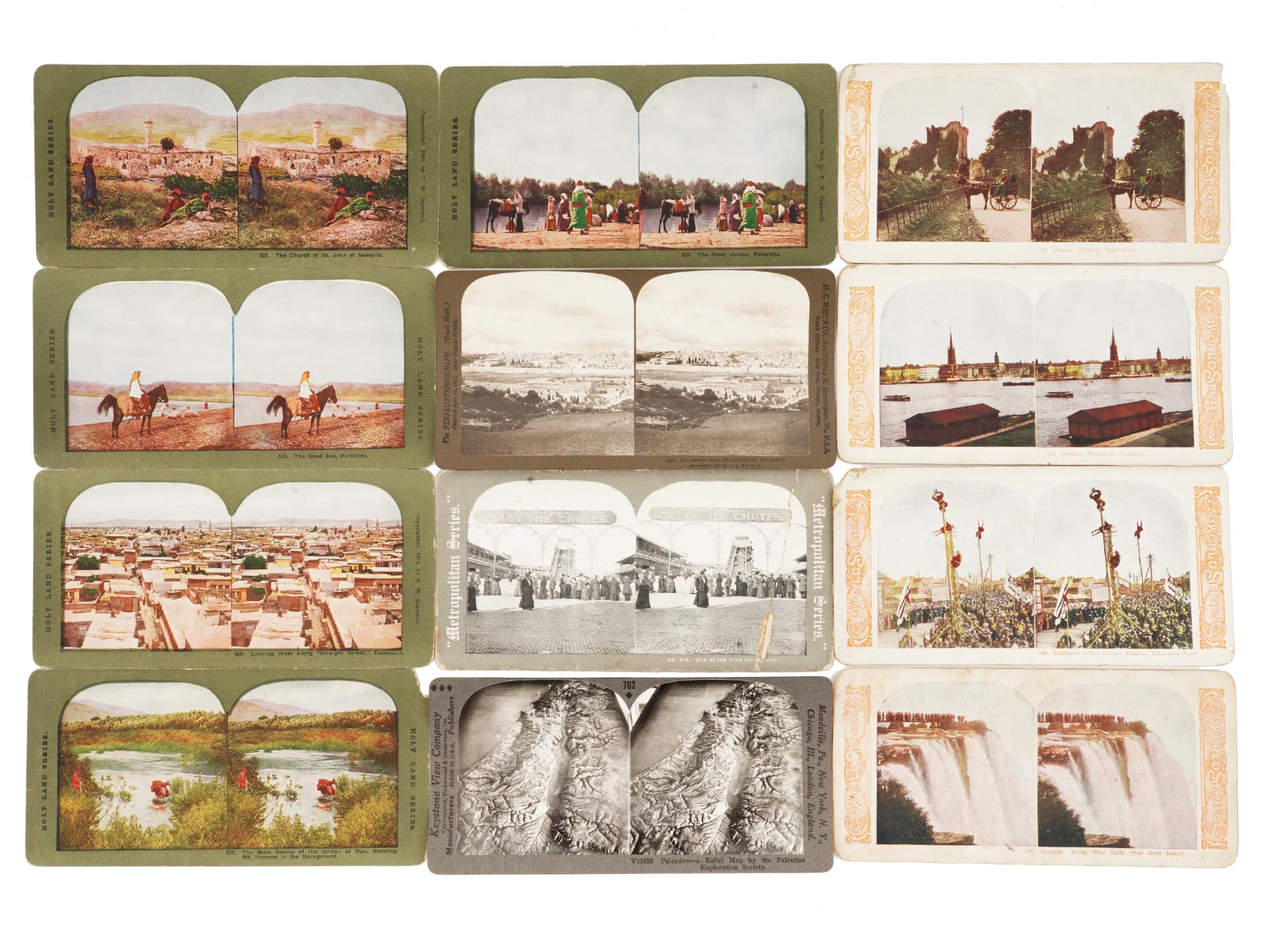 ANTIQUE STEREOVIEW POSTCARDS VIEWS OF PALESTINE PIC-2