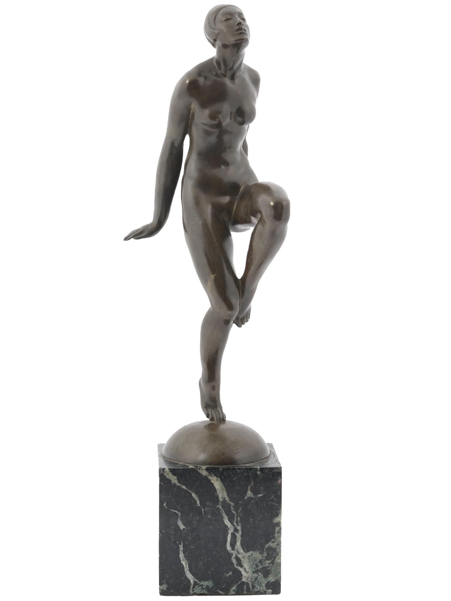 FRENCH ART DECO BRONZE SCULPTURE BY EMILE A LEROY PIC-0