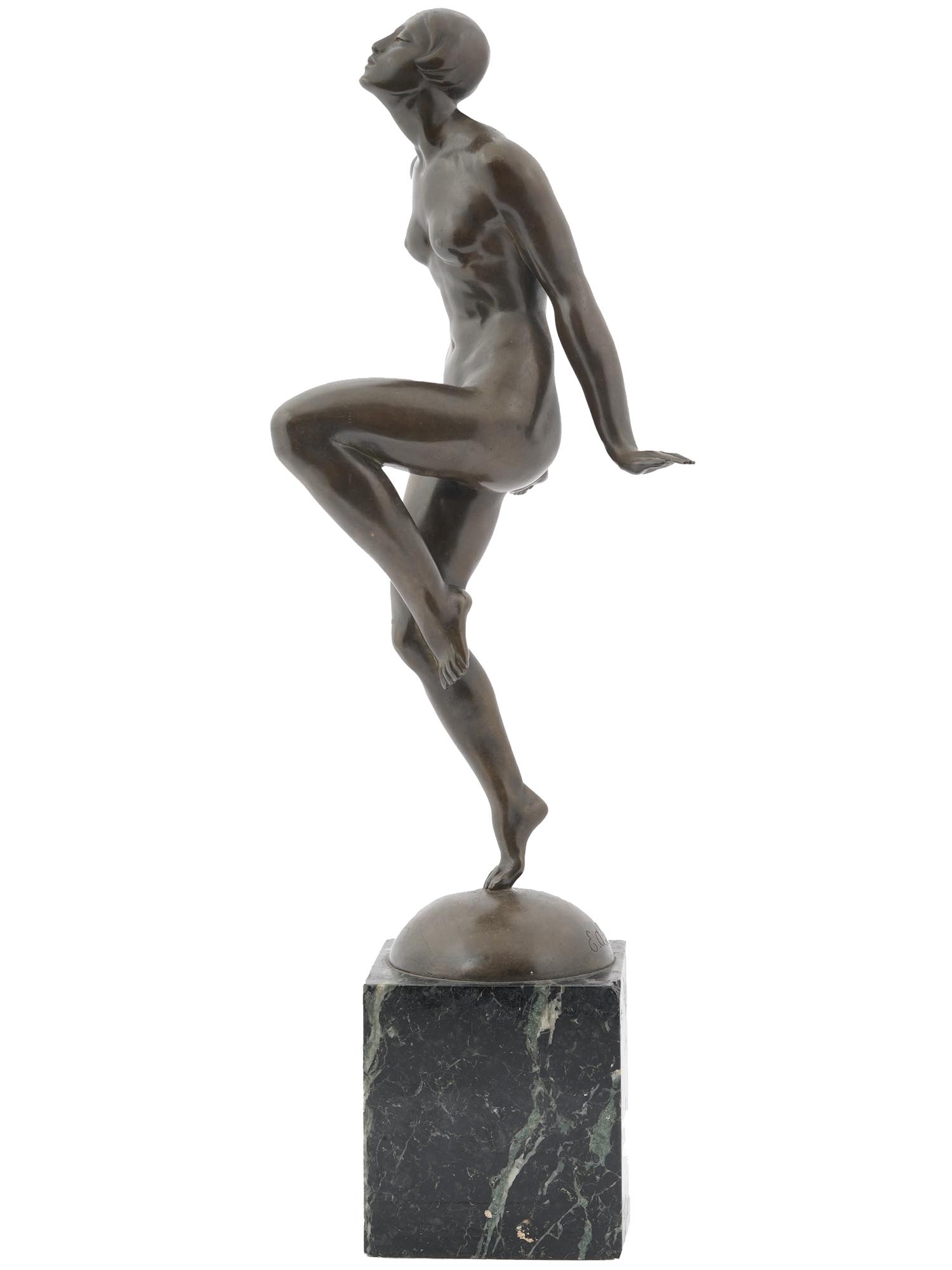 FRENCH ART DECO BRONZE SCULPTURE BY EMILE A LEROY PIC-3