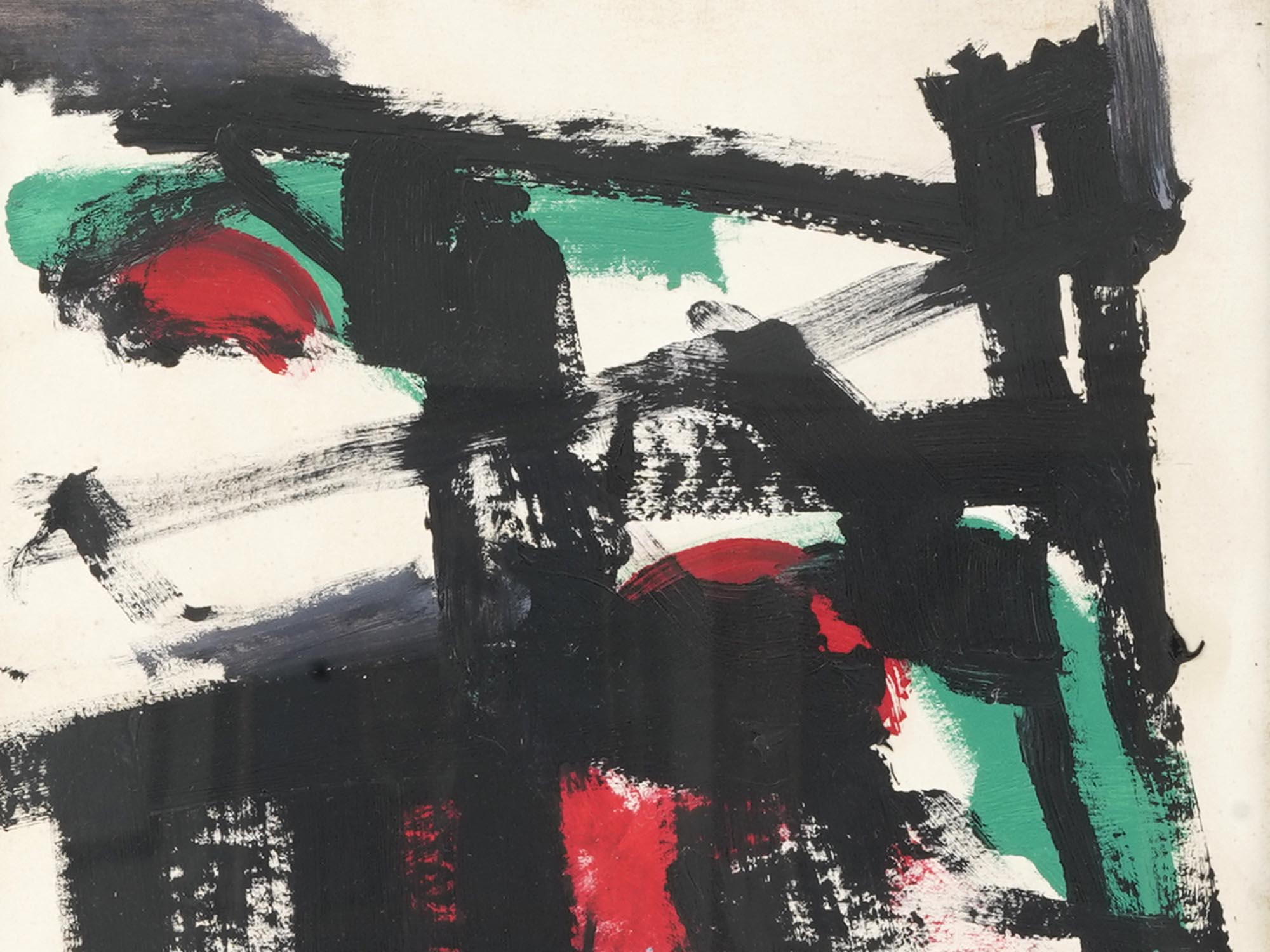 ABSTRACT AMERICAN INK OIL PAINTING BY FRANZ KLINE PIC-1