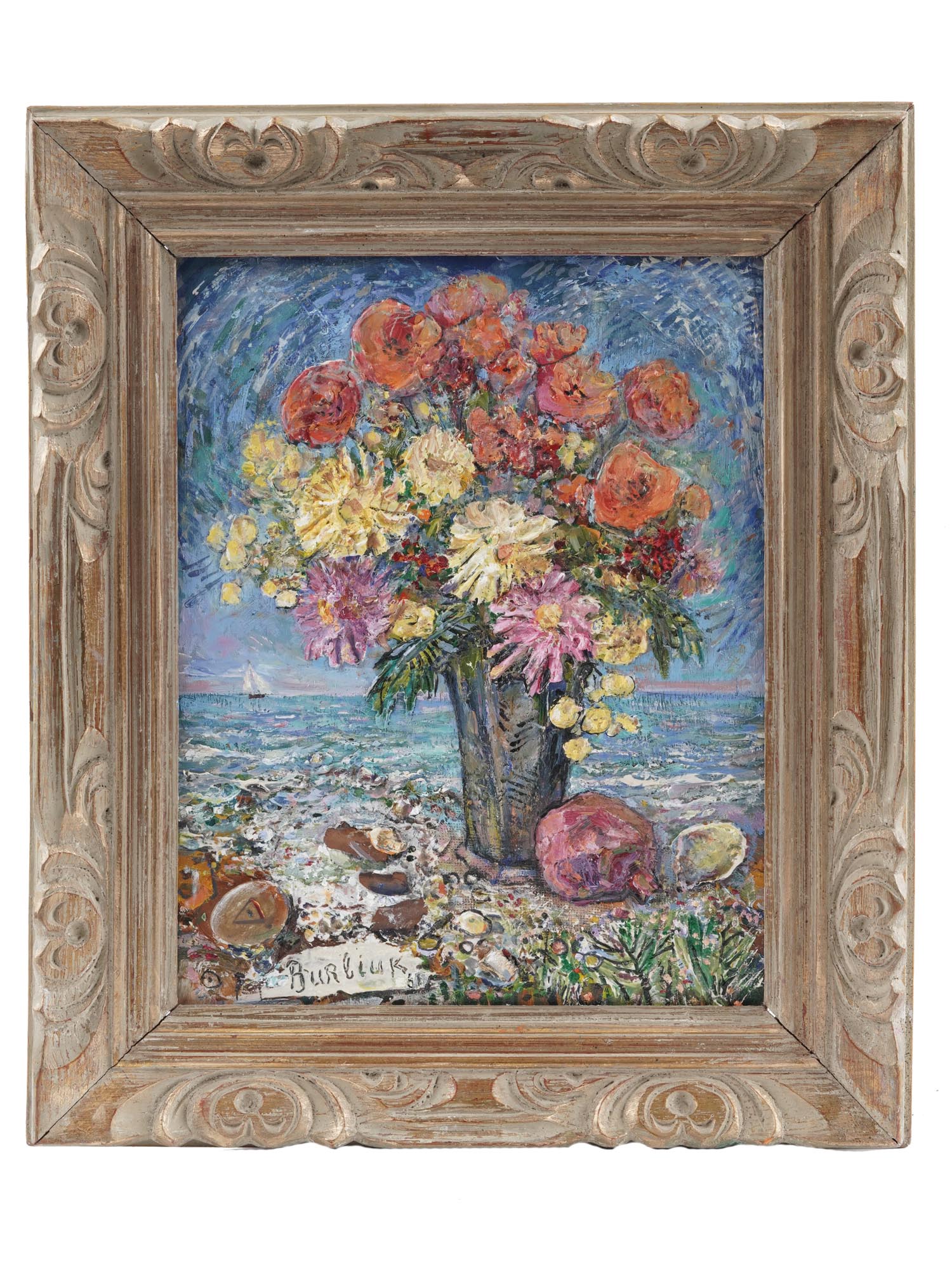 RUSSIAN OIL PAINTING BY DAVID BURLIUK PIC-0