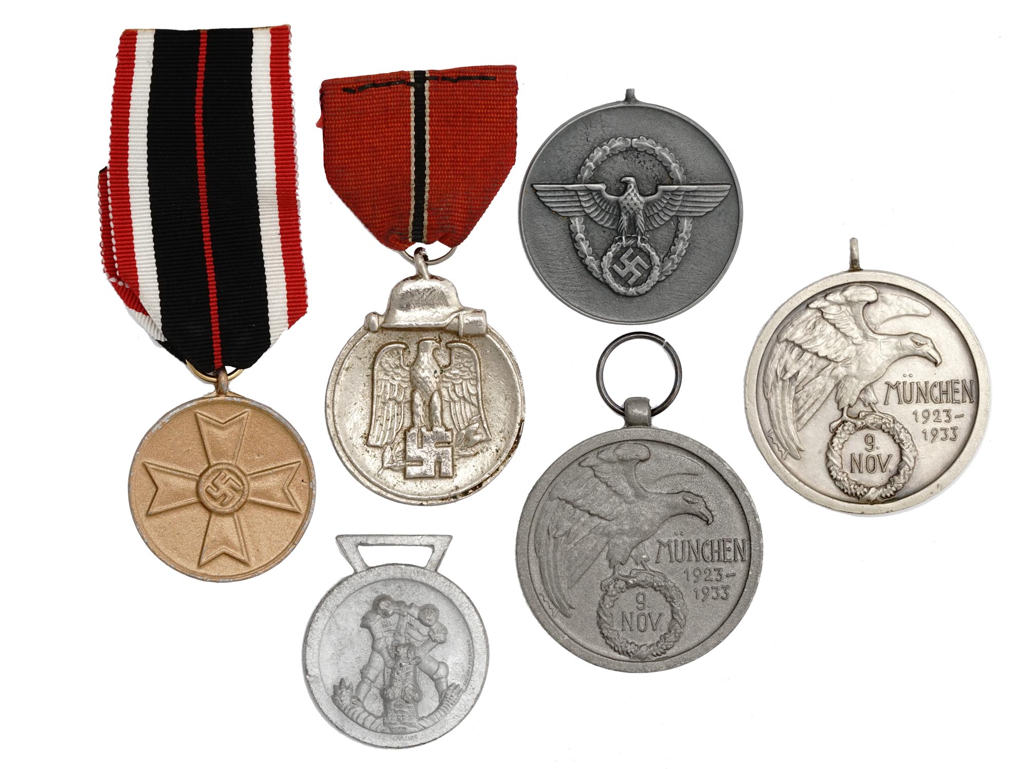 COLLECTION OF WWII NAZI GERMAN THIRD REICH MEDALS PIC-0