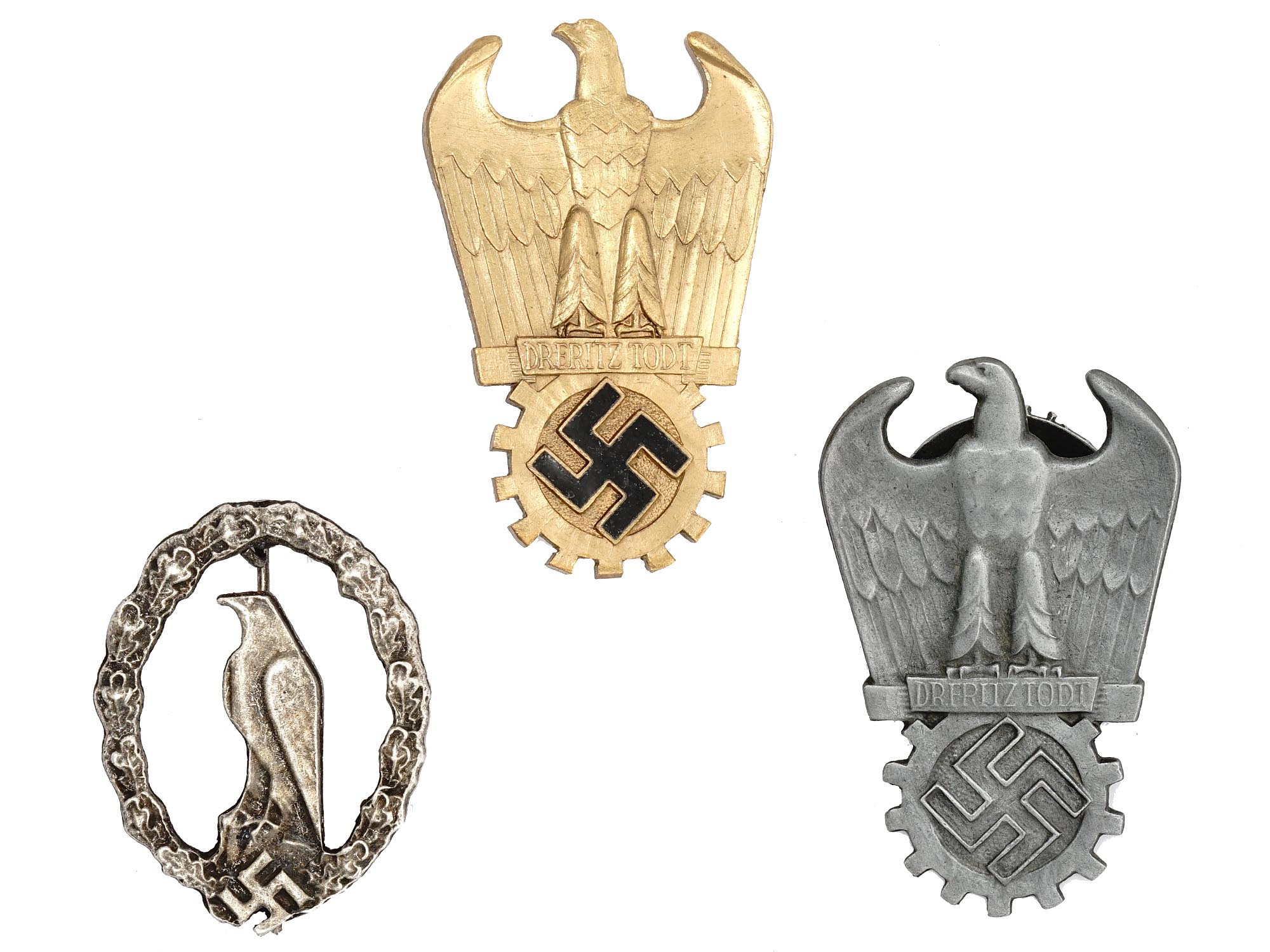 COLLECTION OF WWII NAZI GERMAN THIRD REICH BADGES PIC-0