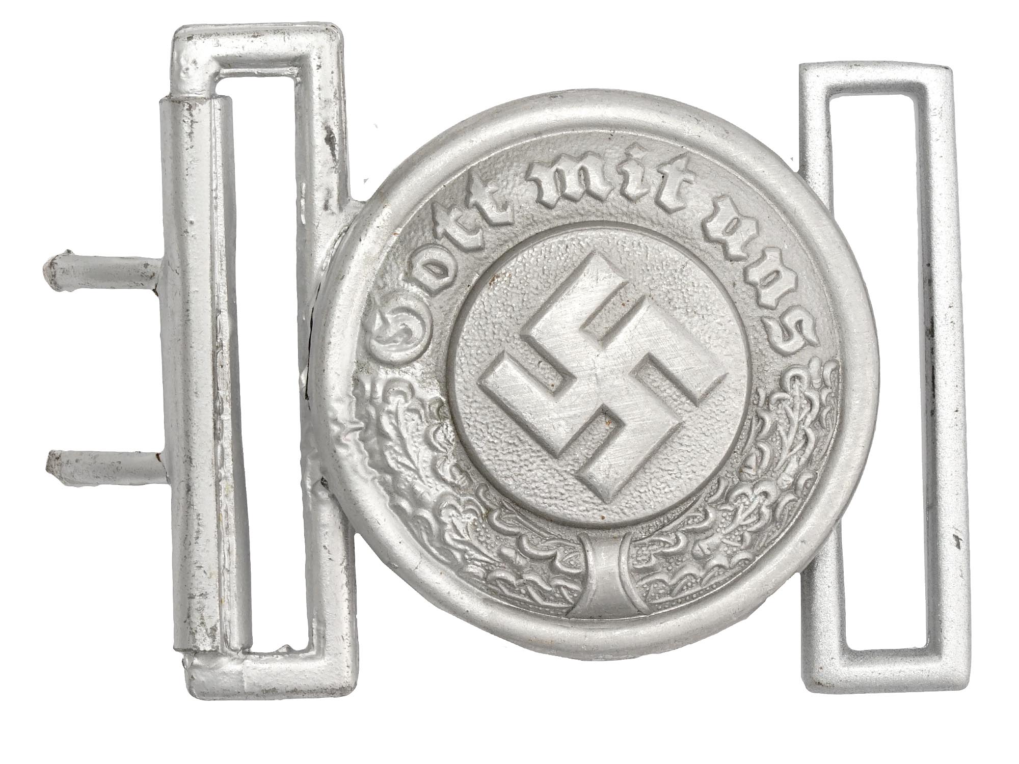 WWII NAZI GERMAN POLICE OFFICERS BELT BUCKLE PIC-0