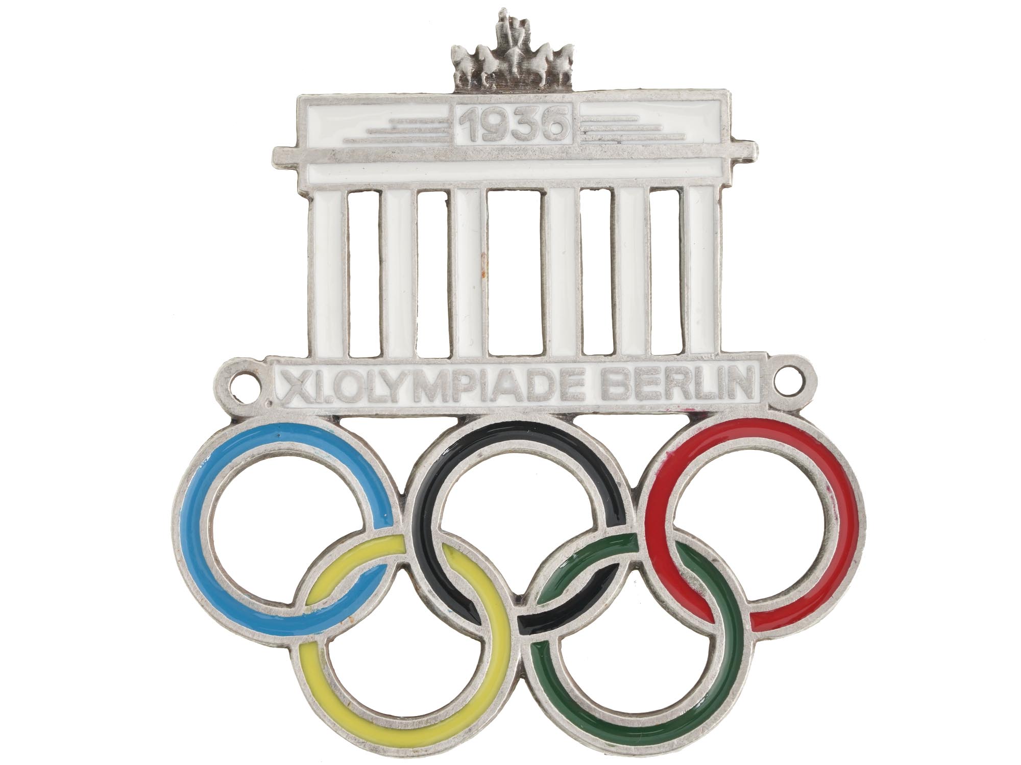 1936 BERLIN OLYMPIC GAMES CAR PLAQUE AND 4 COINS PIC-1