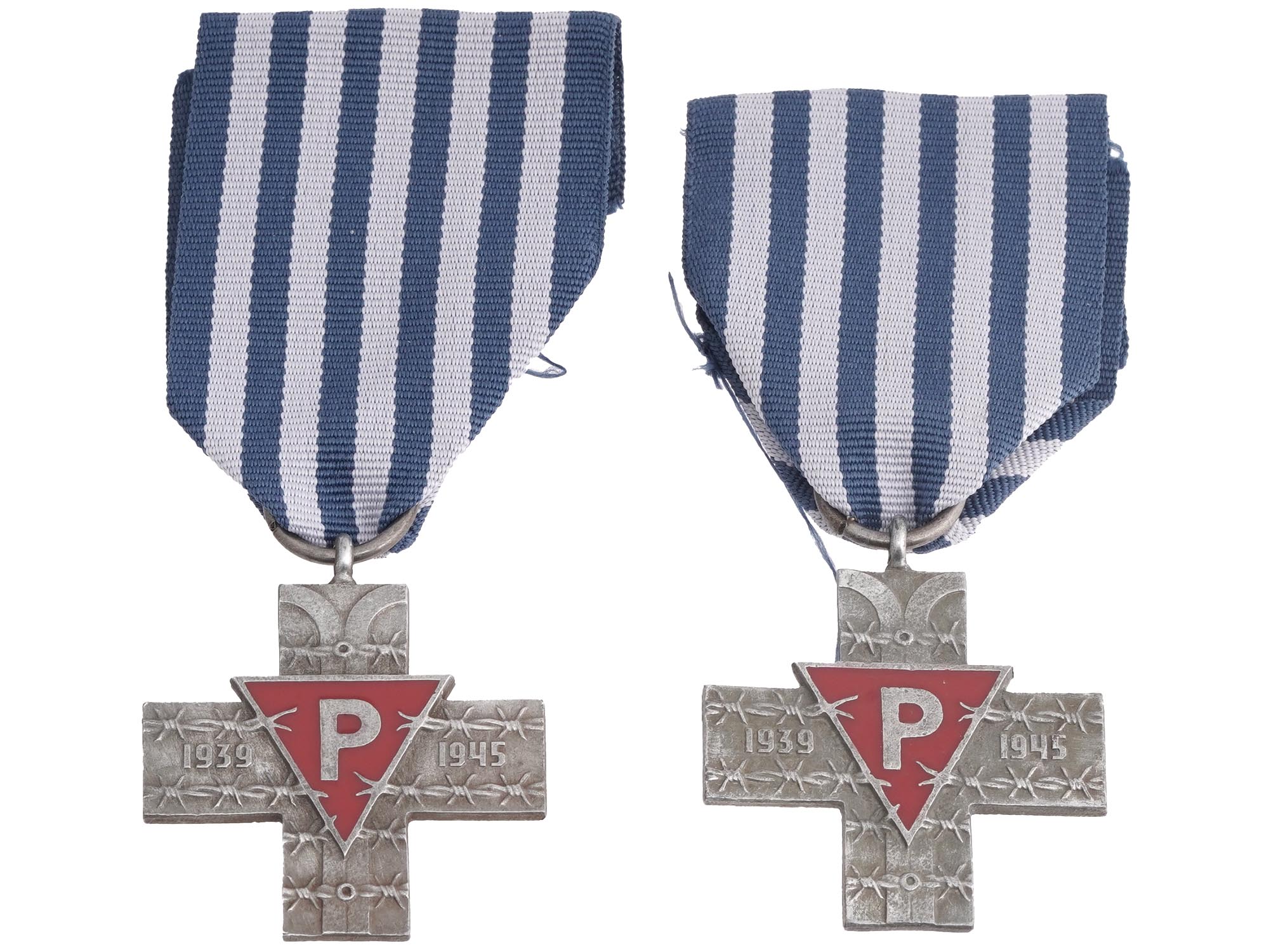 PAIR OF POLISH AUSCHWITZ CROSS CIVIL AWARDS PIC-0